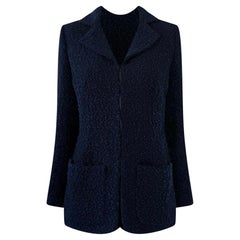 Chanel New CC Giant Buttons Navy Tweed Jacket 36 FR