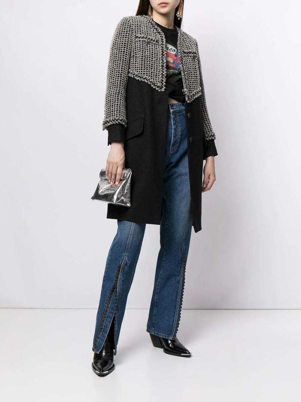 Chanel Neu CC Gripoix Buttons Schwarze Tweed-Jacke mit Knopfleisten 36 FR im Angebot 7