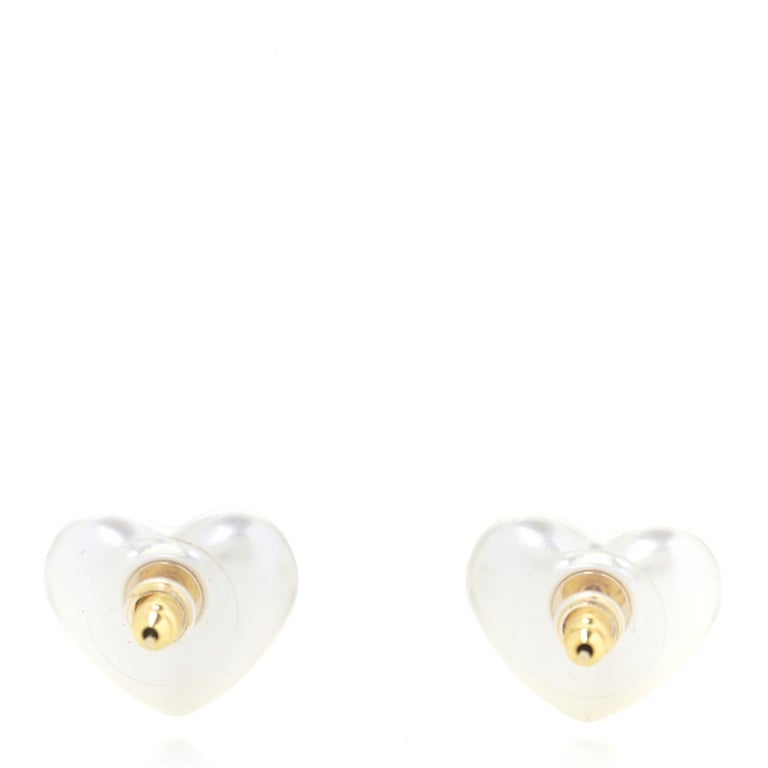 Chanel-Style Heart-Shaped Earrings with Pink and Gold Zirconia – El  blin-blín