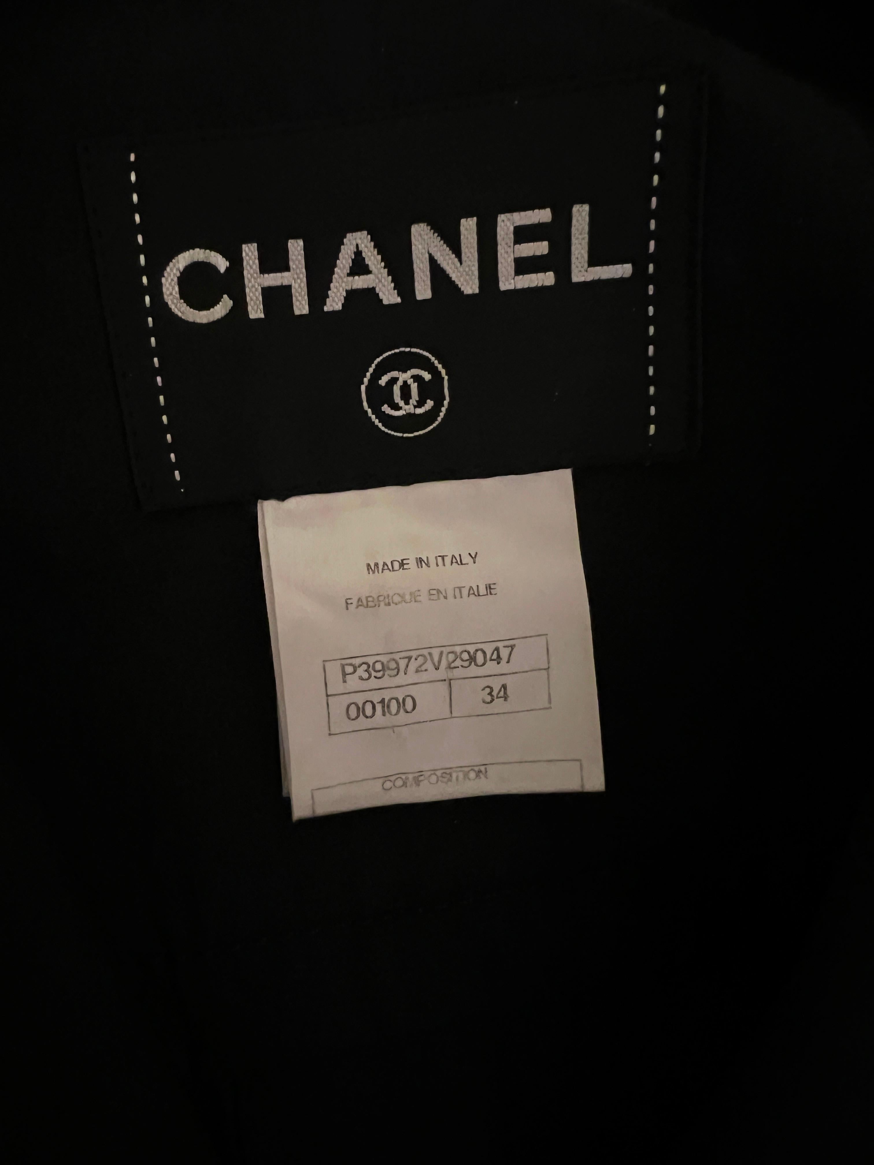 Chanel New CC Jewel Buttons Black Trench Coat 6