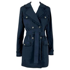 Chanel New CC Jewel Buttons Black Trench Coat