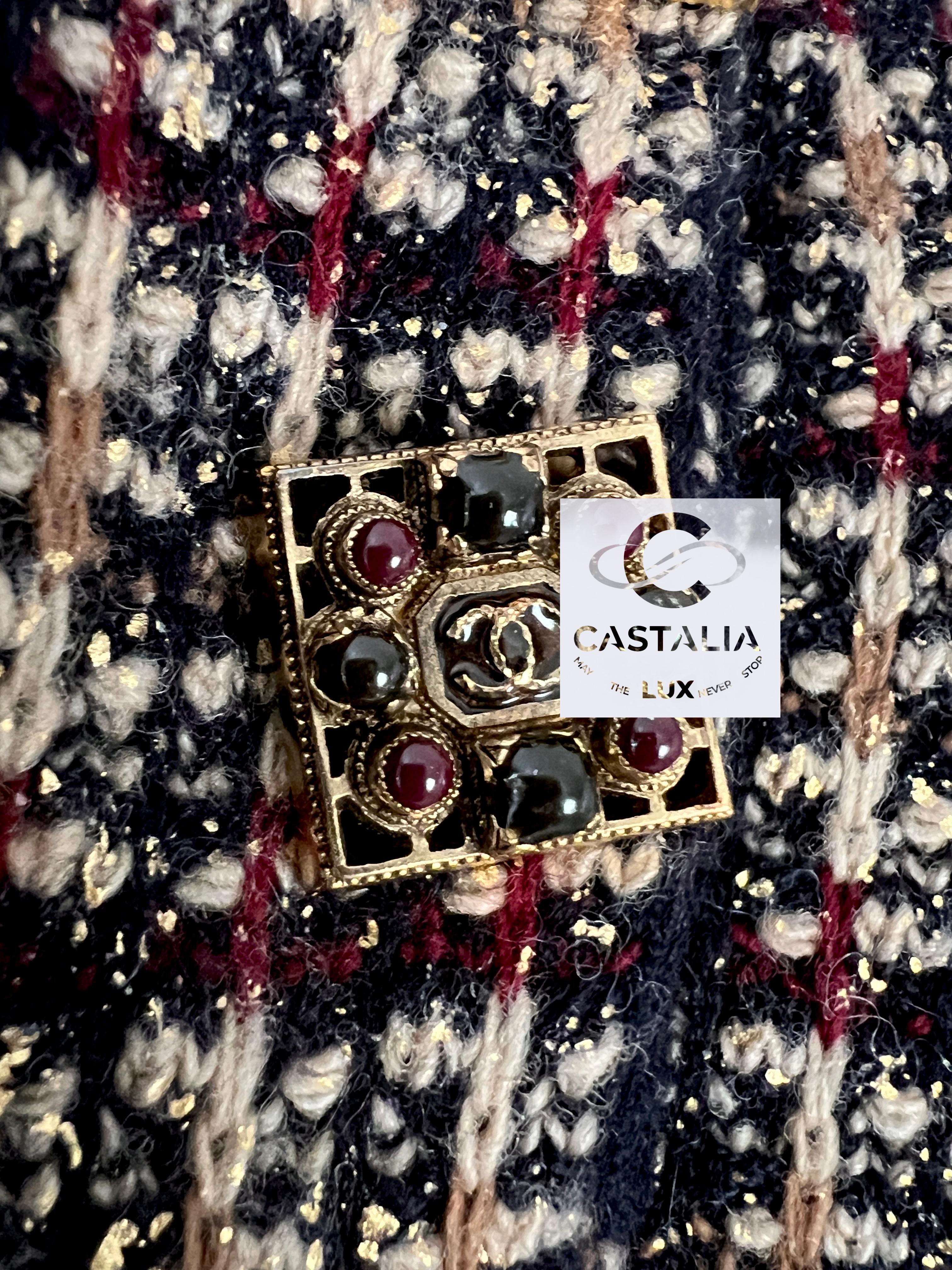 Chanel New CC Jewel Gripoix Buttons Byzantine Dress 6