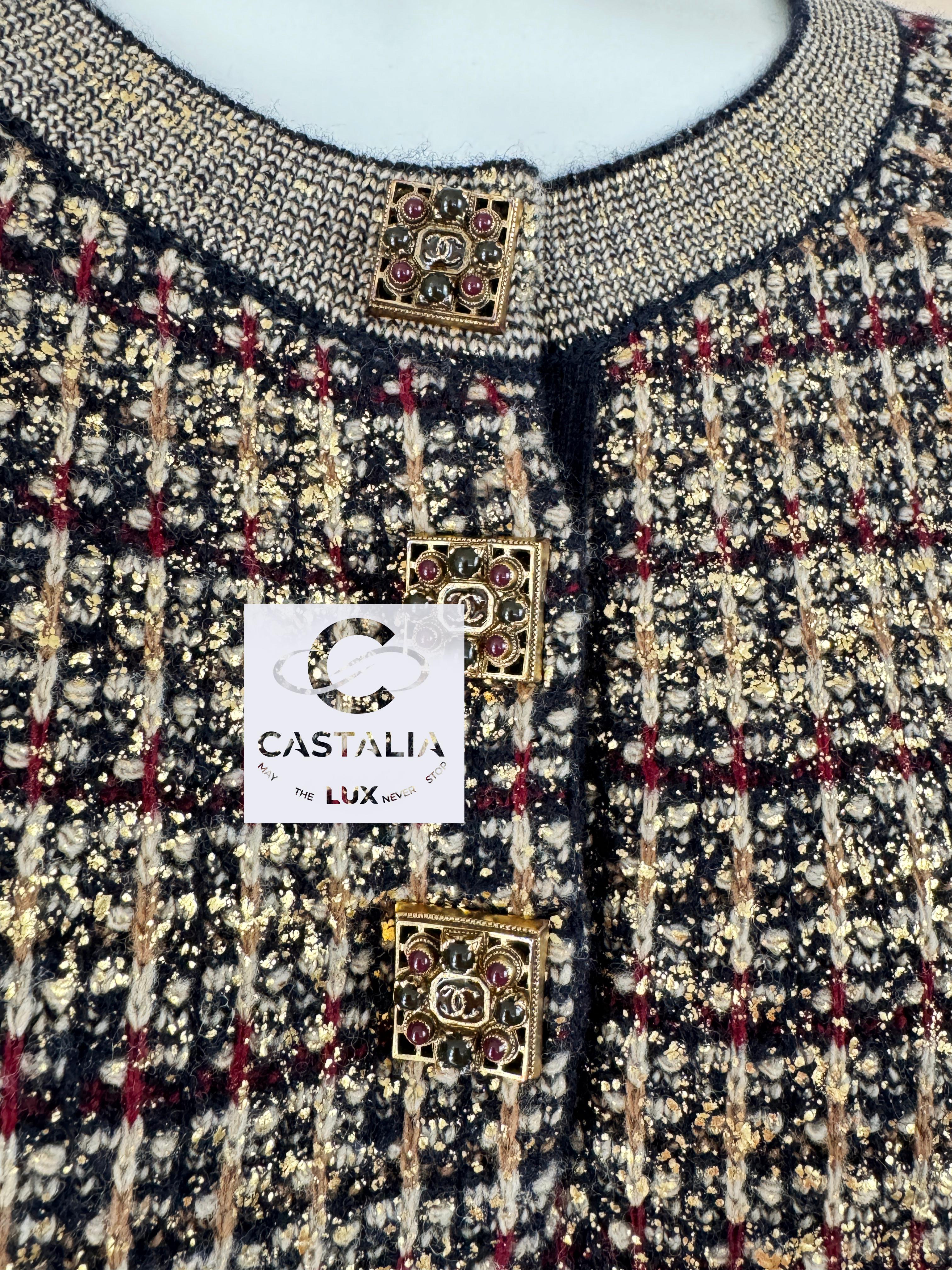 Chanel New CC Jewel Gripoix Buttons Byzantine Dress 7