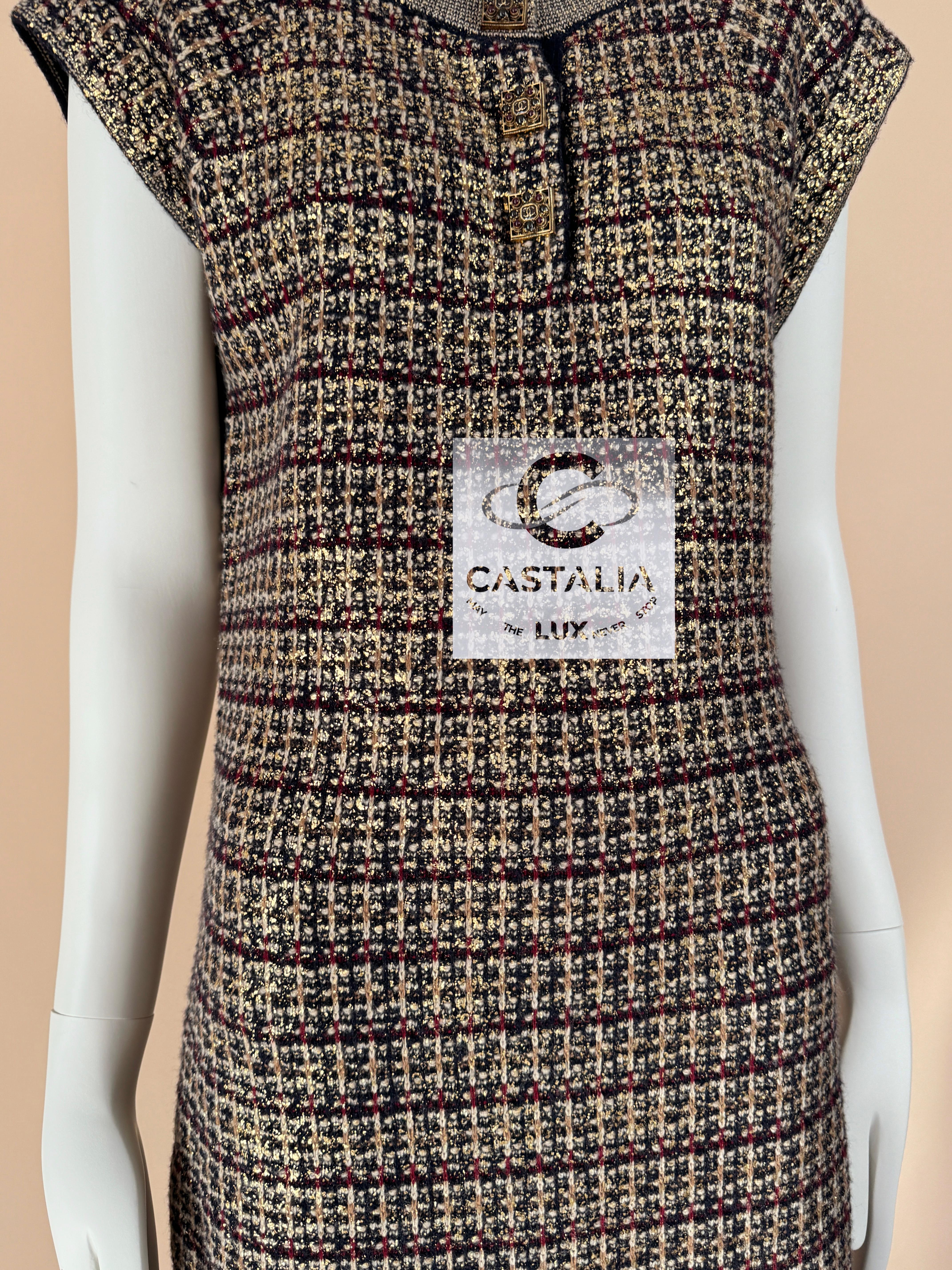 Chanel New CC Jewel Gripoix Buttons Byzantine Dress 8