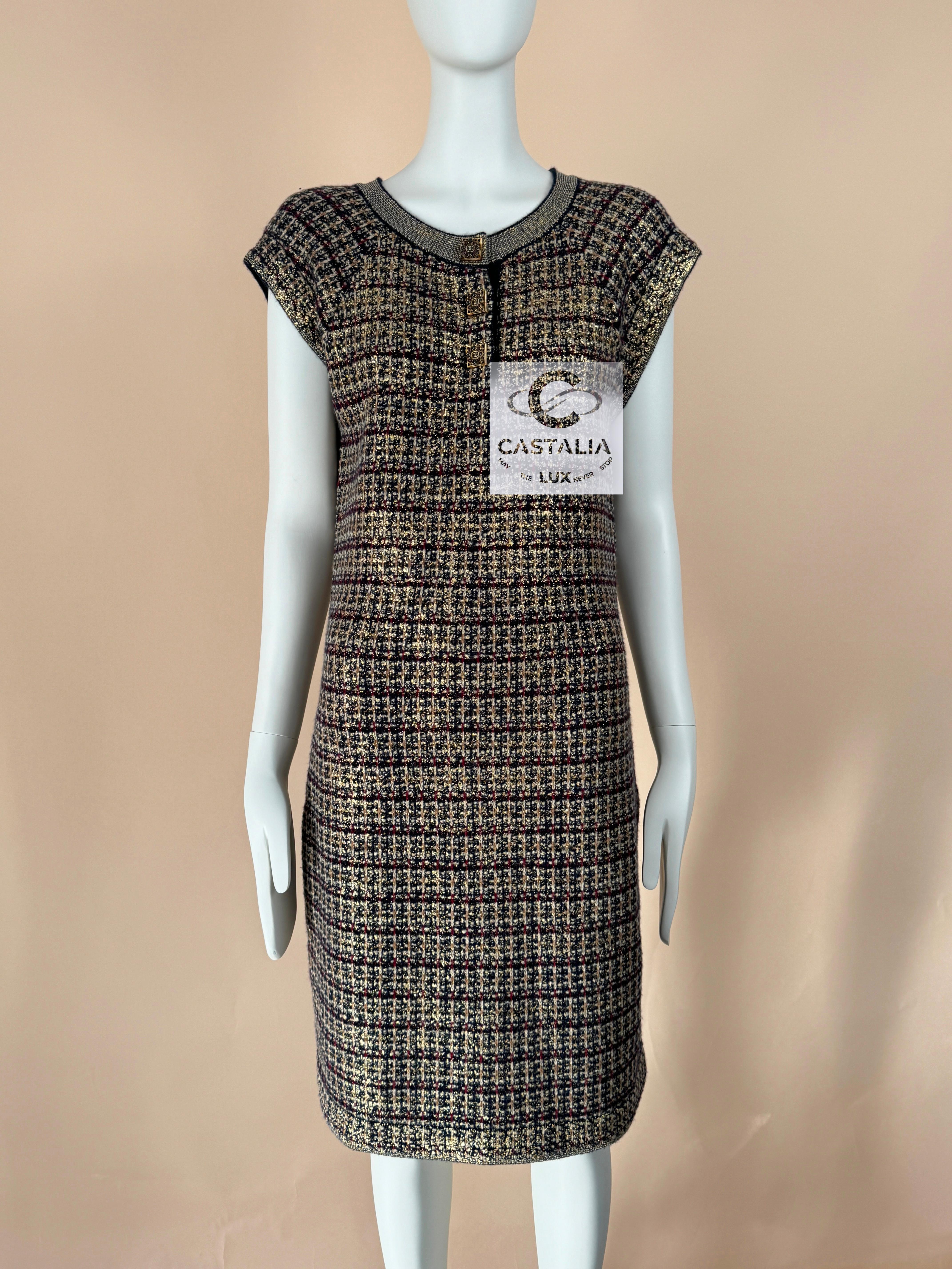 Chanel New CC Jewel Gripoix Buttons Byzantine Dress 10