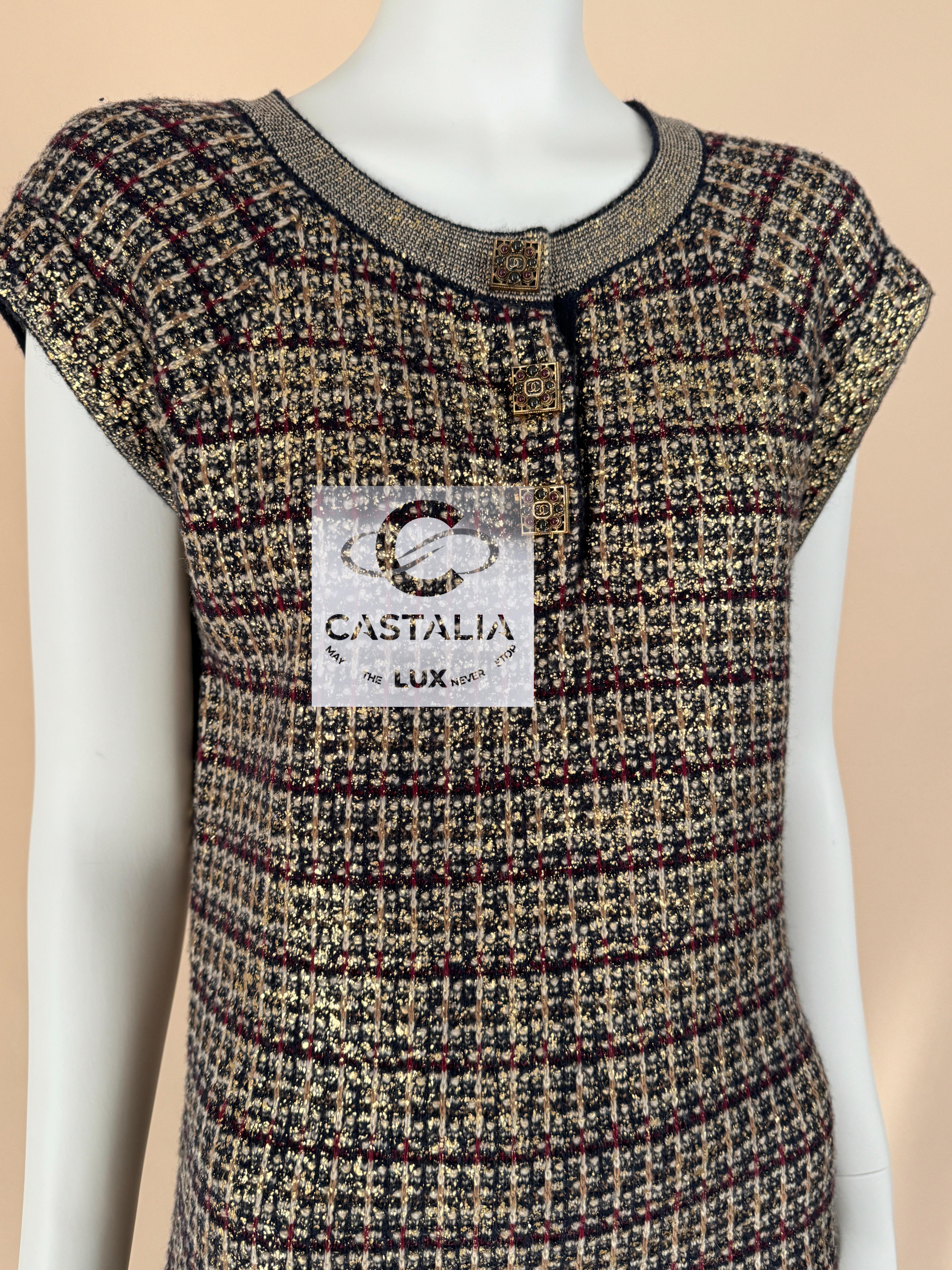 Chanel New CC Jewel Gripoix Buttons Byzantine Dress 1