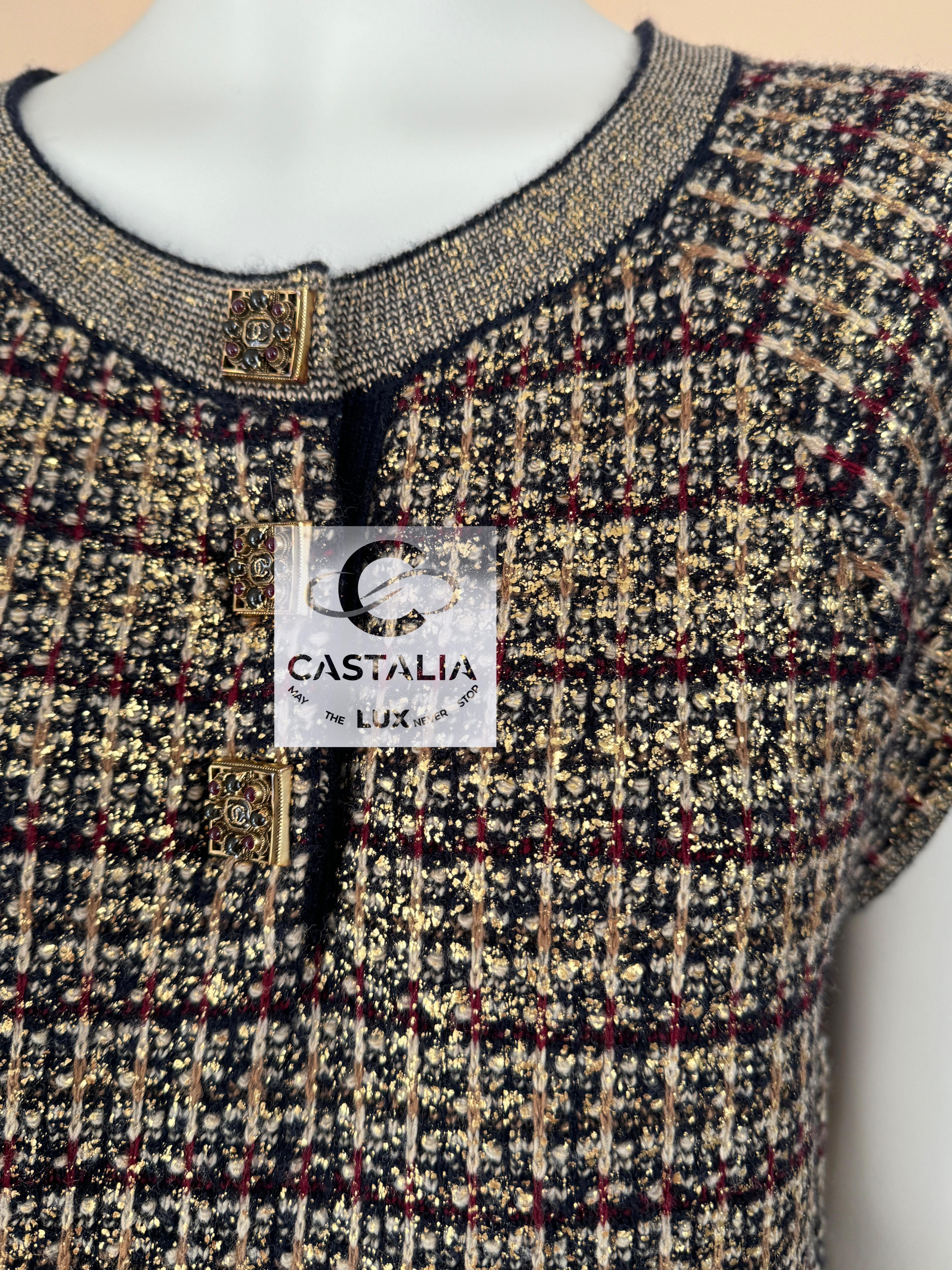 Chanel New CC Jewel Gripoix Buttons Byzantine Dress 2