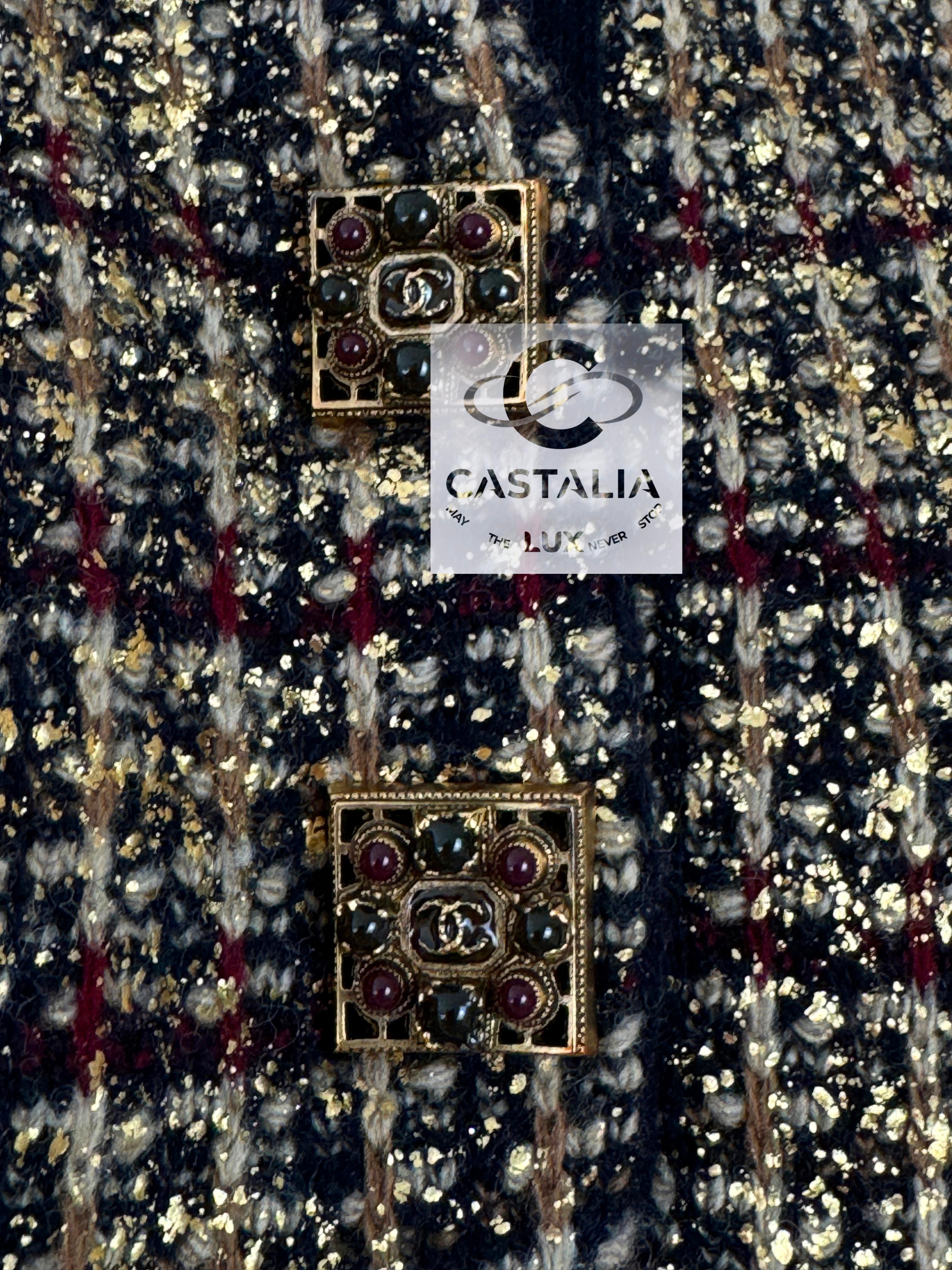 Chanel New CC Jewel Gripoix Buttons Byzantine Dress 3