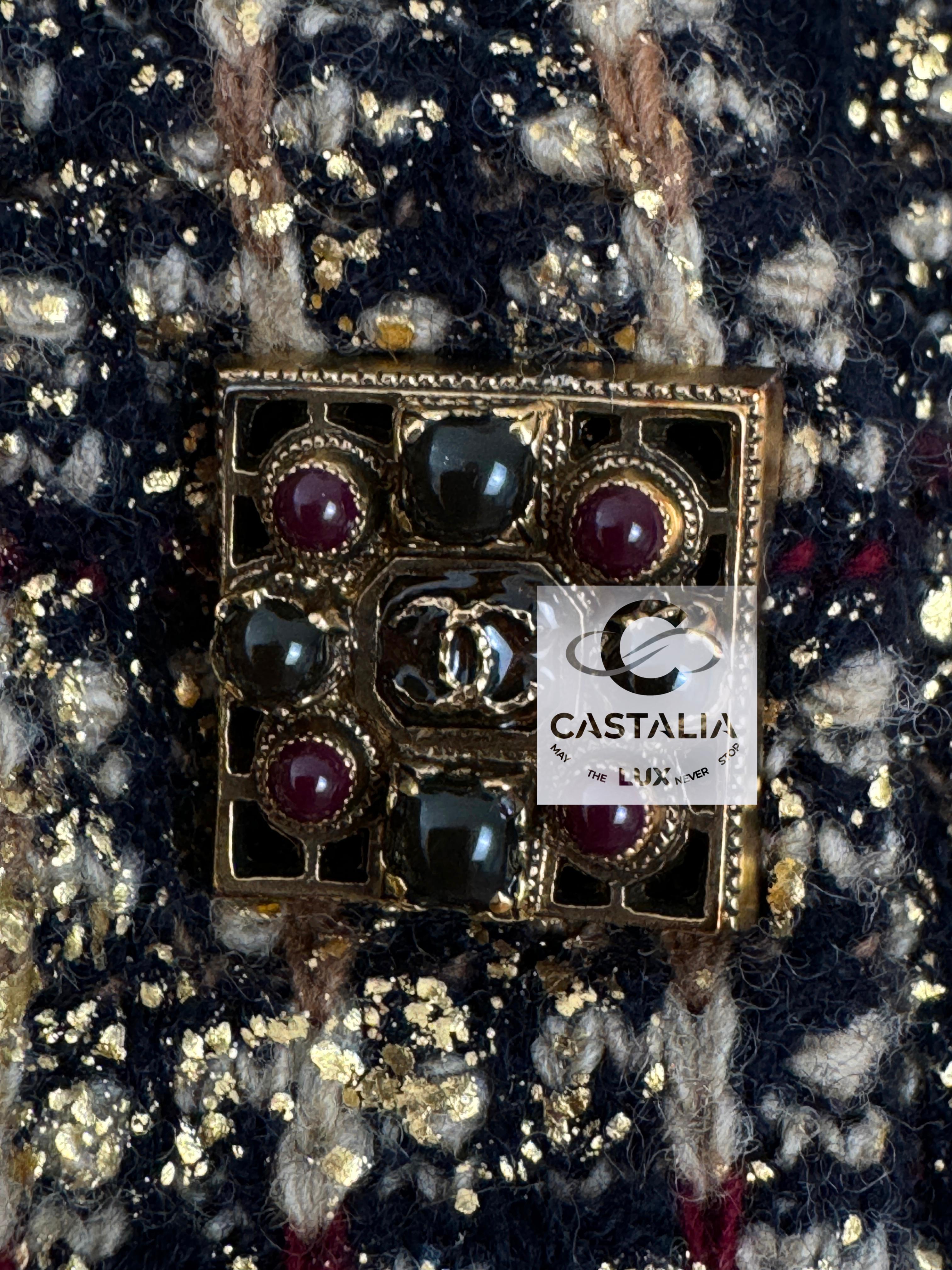Chanel New CC Jewel Gripoix Buttons Byzantine Dress 4