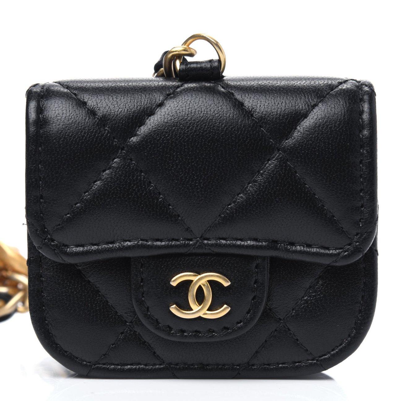 Donna CHANEL NEW CC Pelle di agnello finta perla oro Trio di borse da polso multiple in vendita