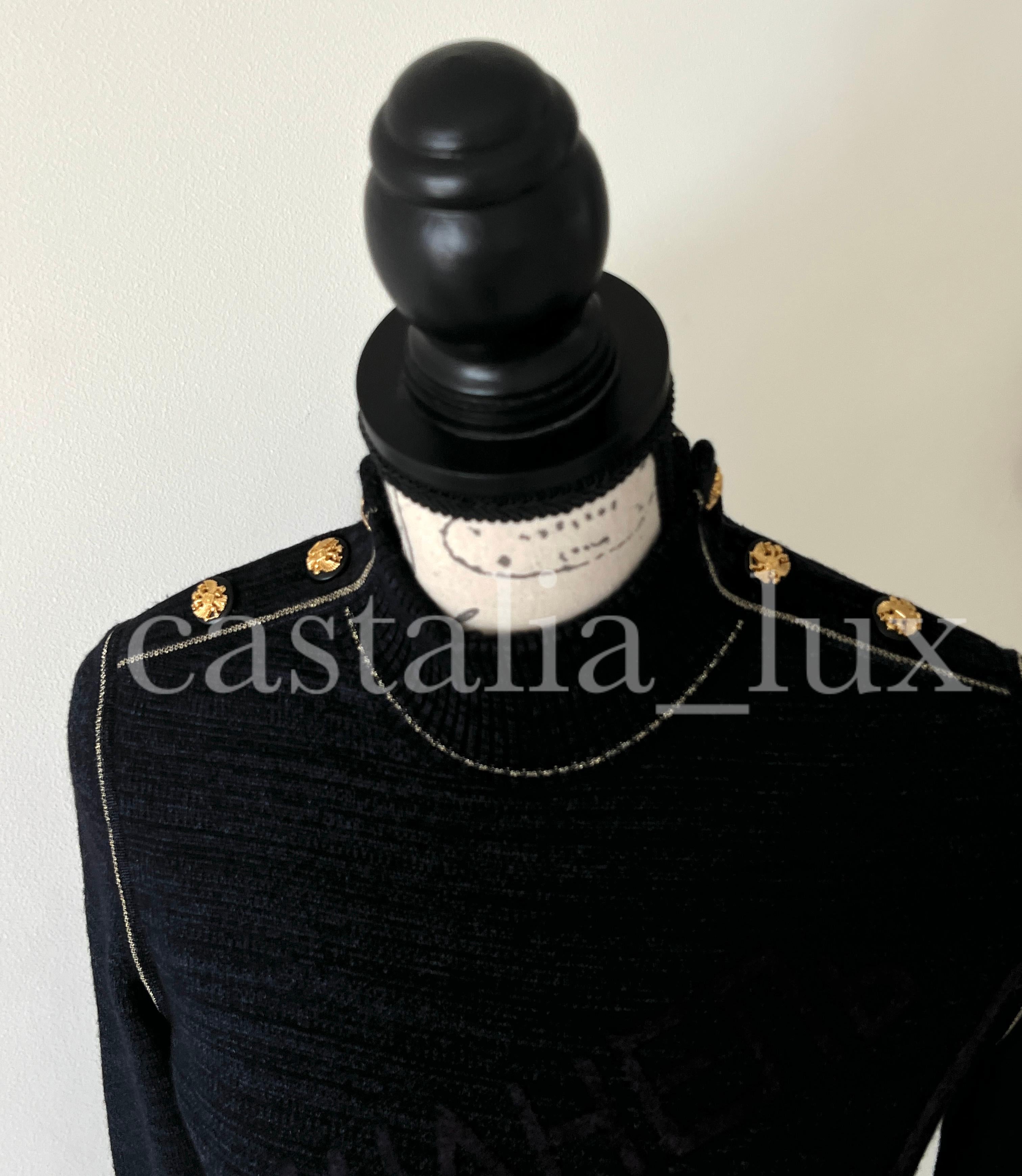 Chanel New CC Logo Eagle Buttons Jumper 3