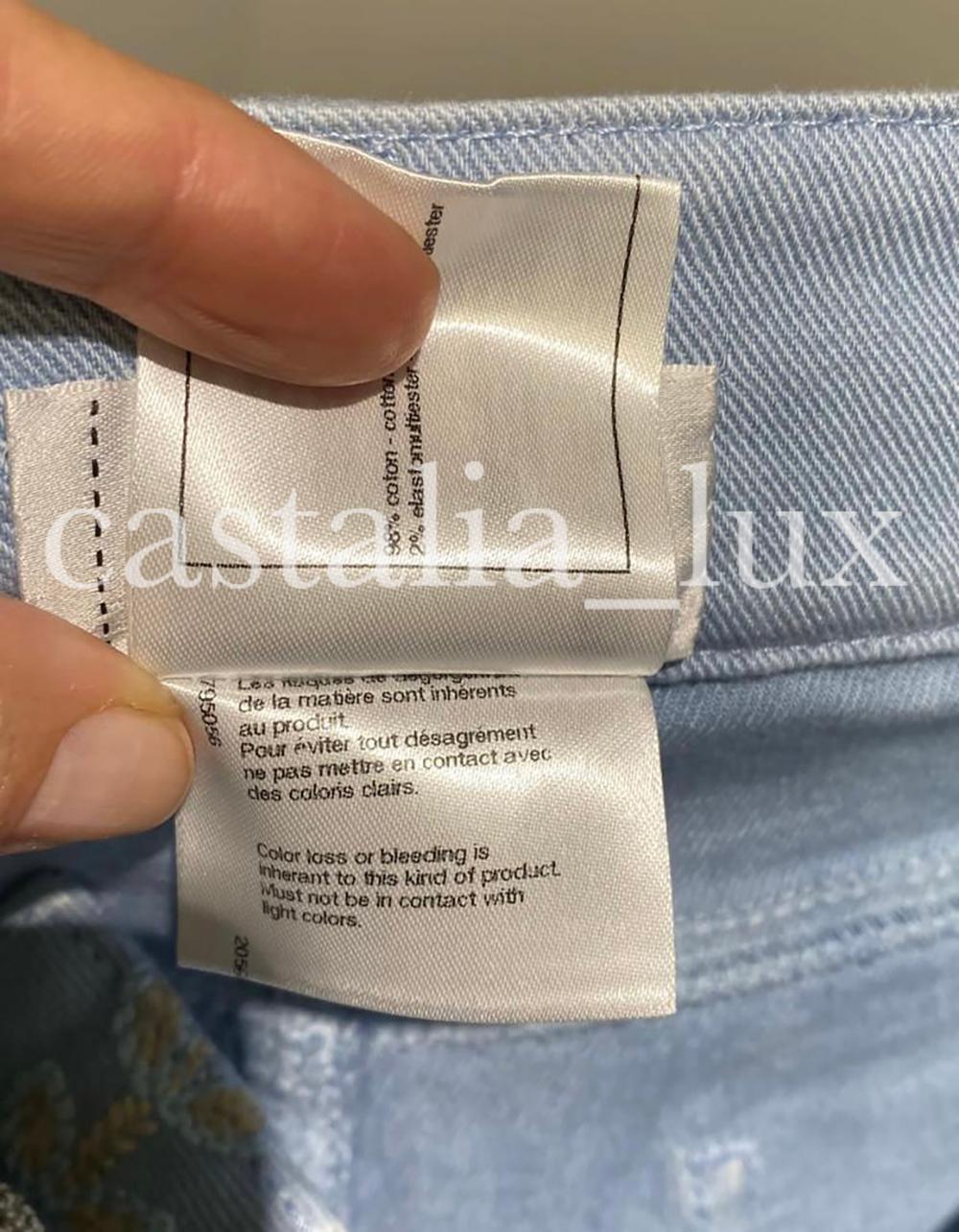 Chanel New CC Logo La Riviera Collection Runway Jeans 9