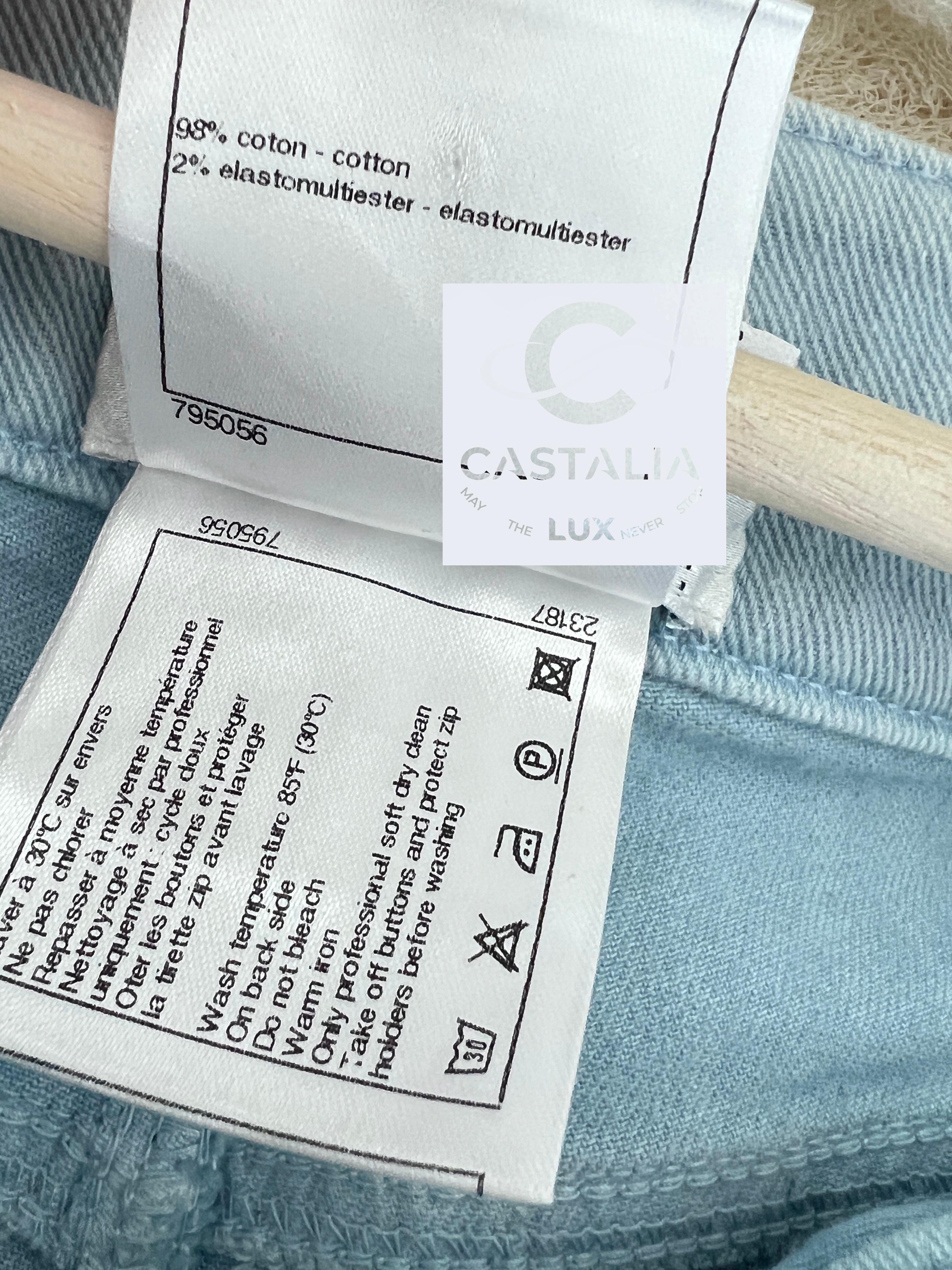 Chanel New CC Logo La Riviera Collection Runway Jeans 11