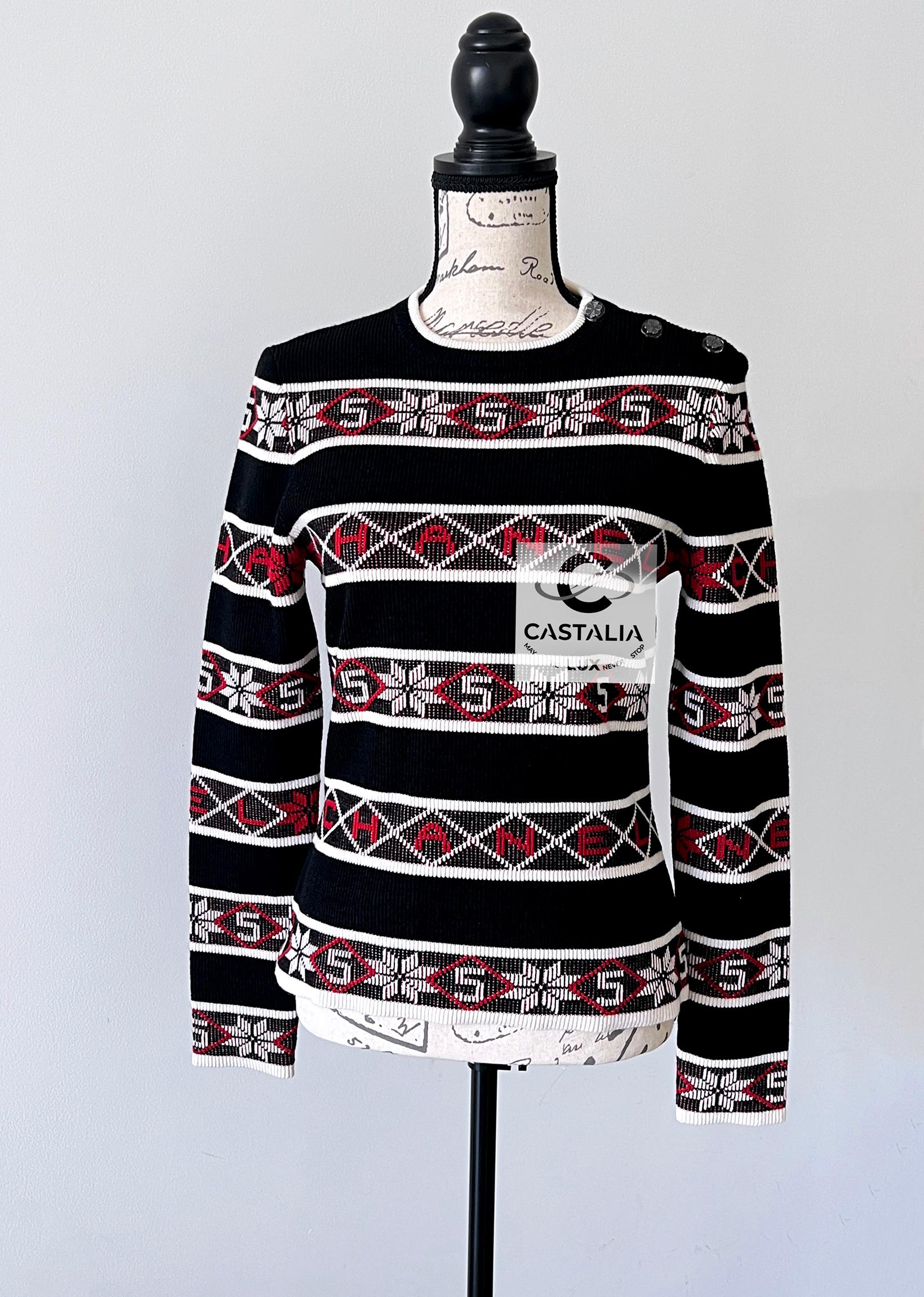 Chanel New CC Logo Runway Cashmere Jumper 40 FR 5