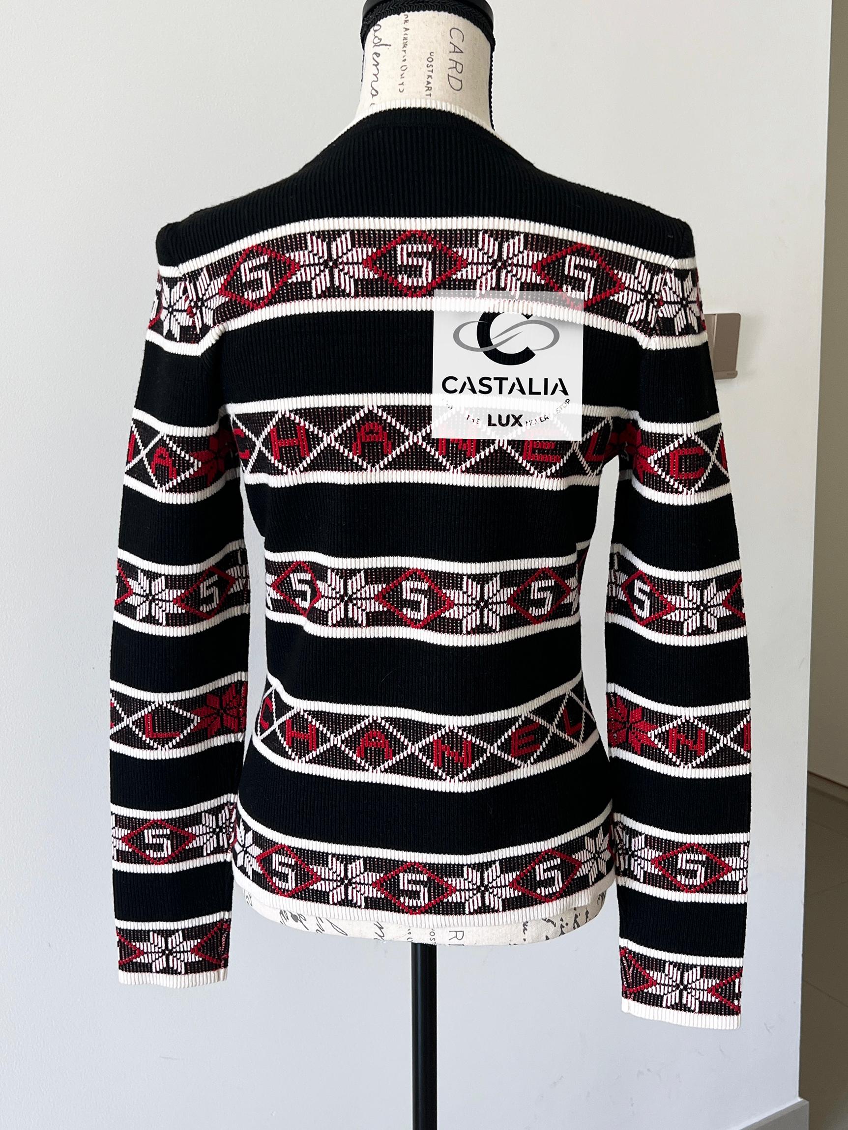 Chanel New CC Logo Runway Cashmere Jumper 40 FR 6
