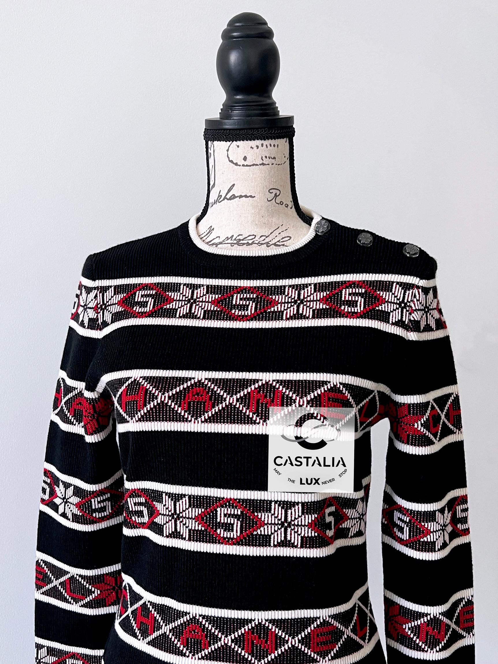 Women's or Men's Chanel New CC Logo Runway Cashmere Jumper 40 FR