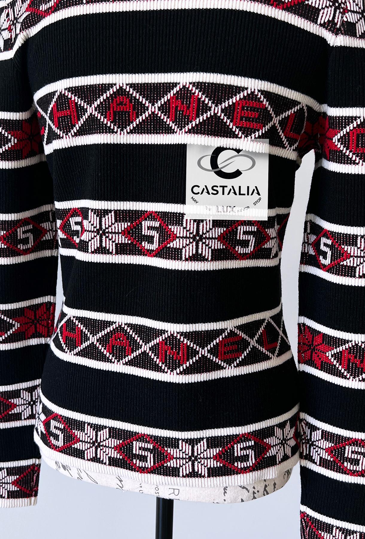 Chanel New CC Logo Runway Cashmere Jumper 40 FR 2