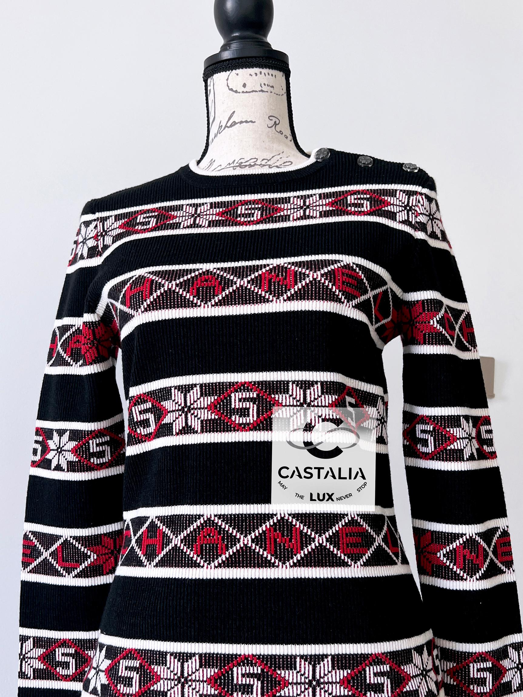 Chanel New CC Logo Runway Cashmere Jumper 40 FR 3