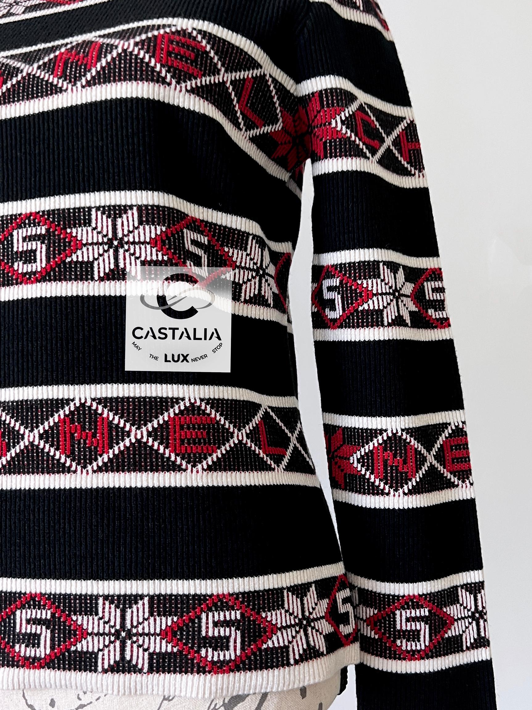 Chanel New CC Logo Runway Cashmere Jumper 40 FR 4