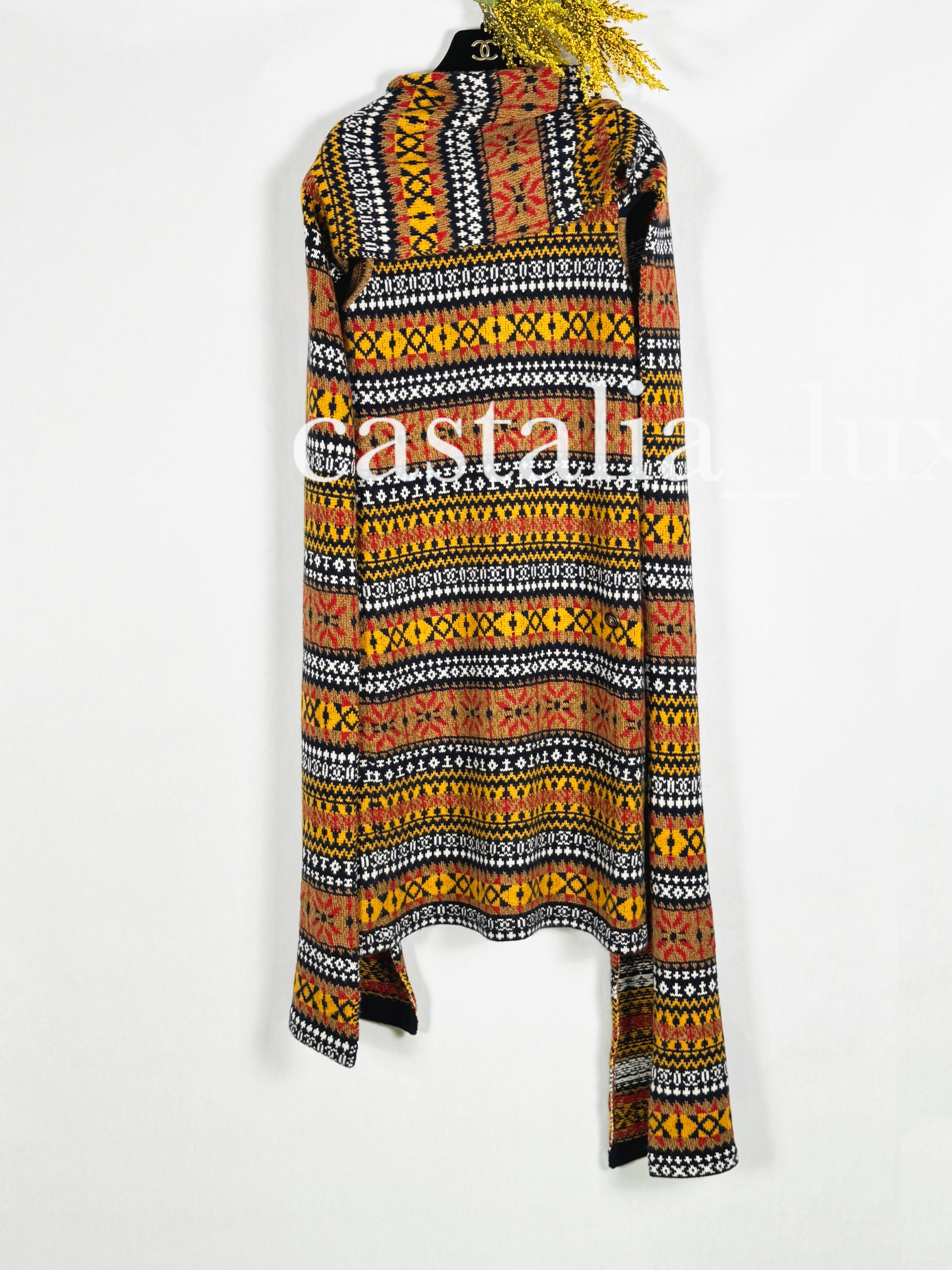 Chanel New CC Logo Runway Maxi Cashmere Dress And Giant Shawl 3