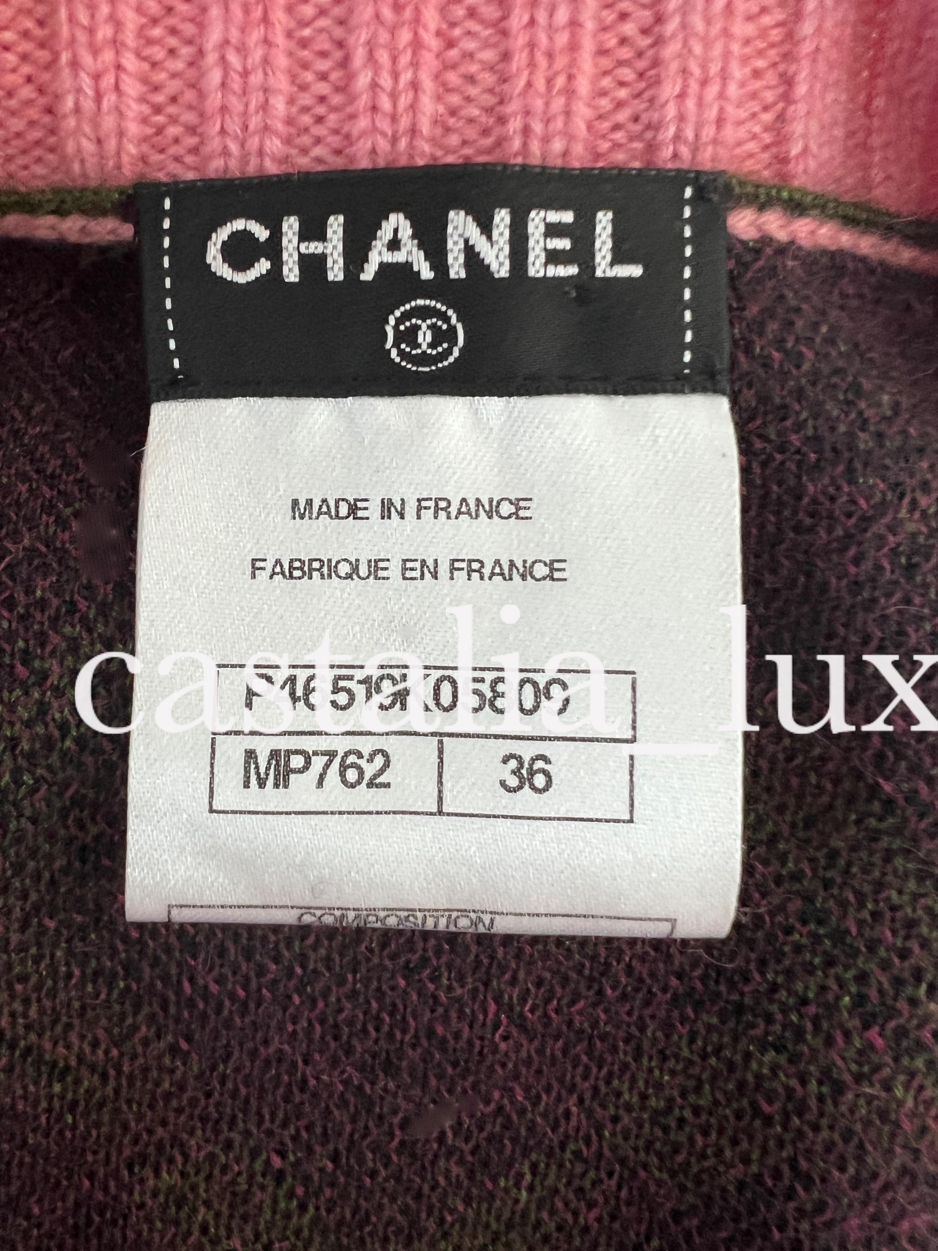 Chanel New CC Patch Super Rare Cashmere Jacket For Sale 2