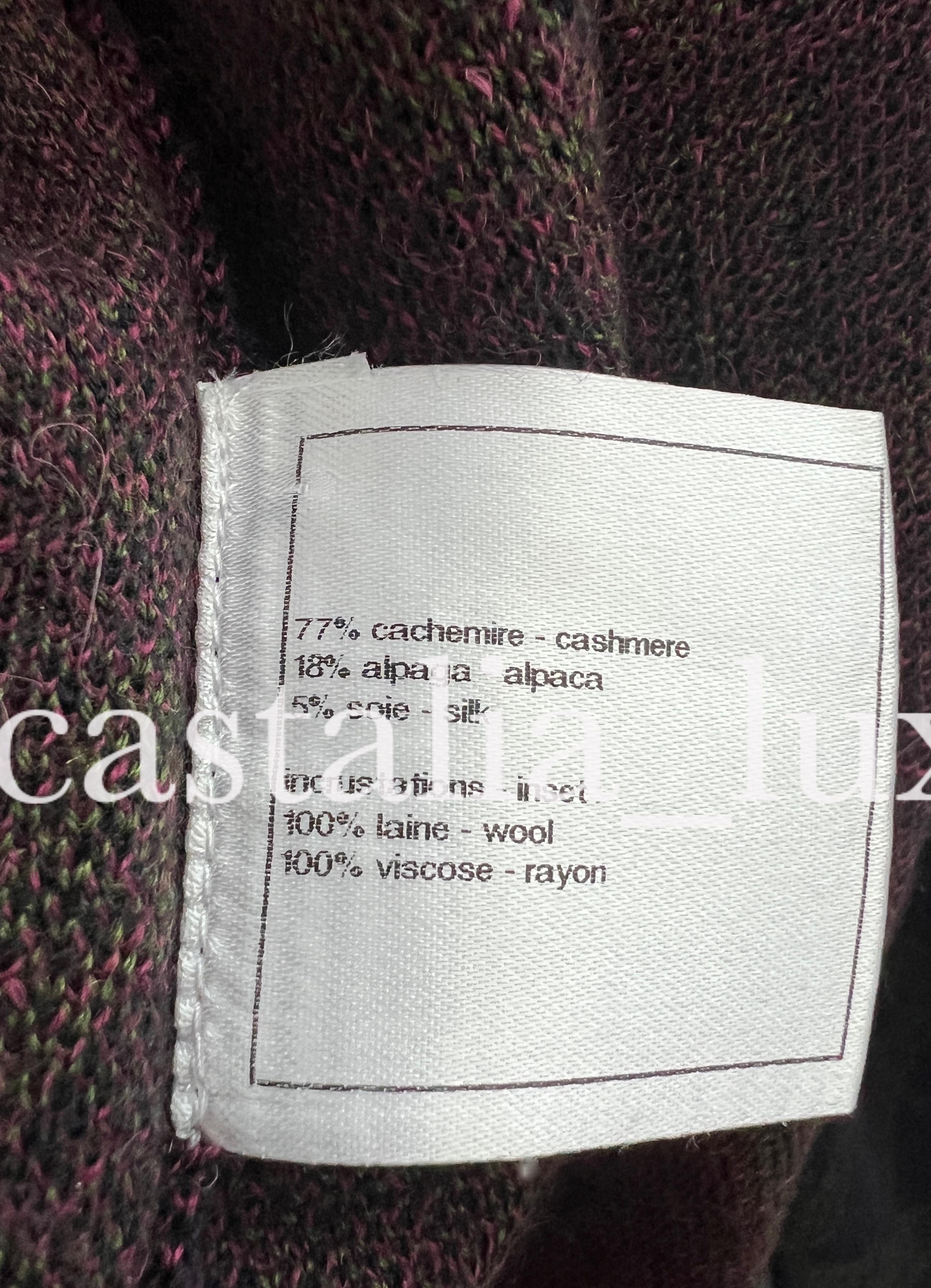 Chanel New CC Patch Super Rare Cashmere Jacket For Sale 3