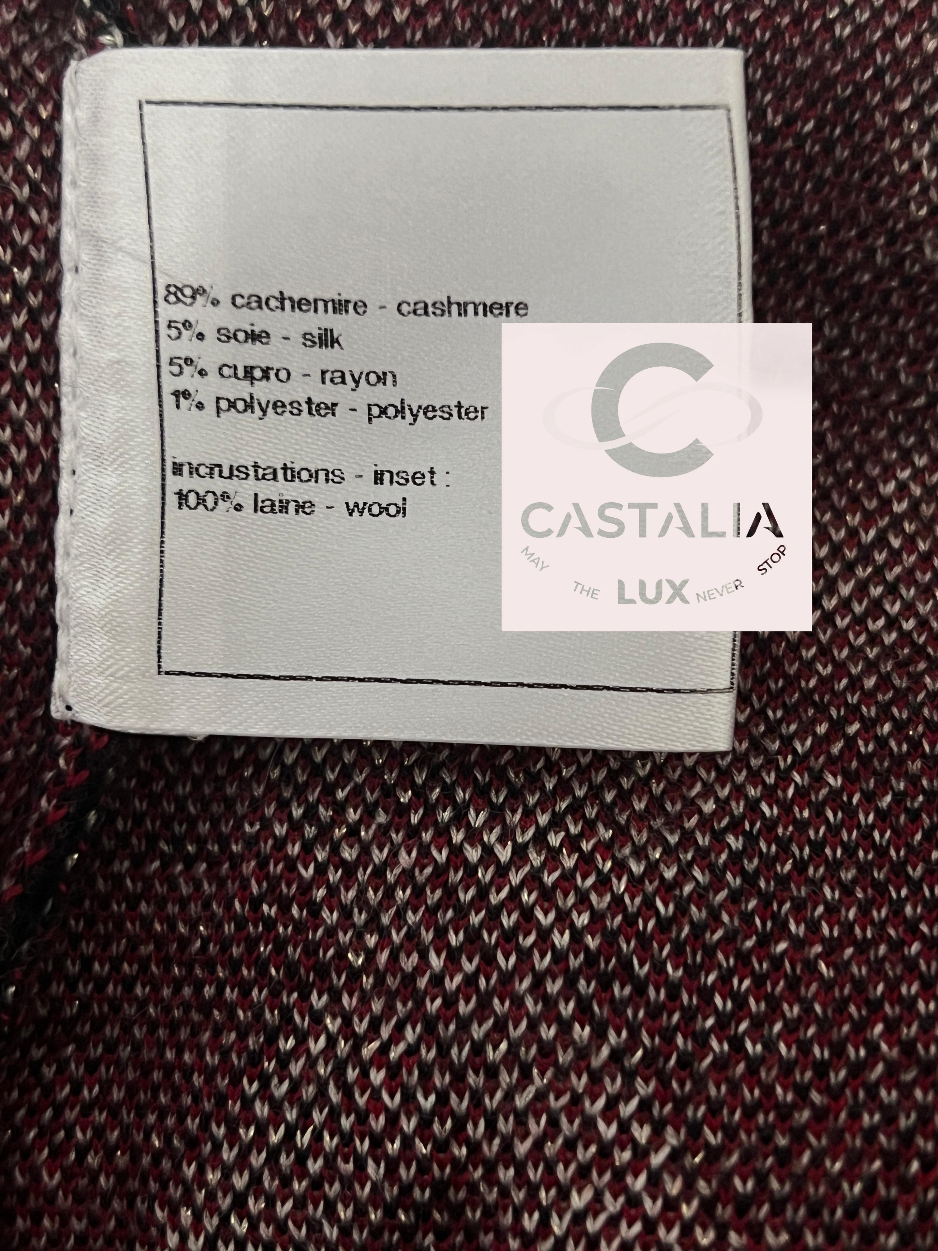 Chanel New CC Patch Tartan Cashmere Dress 40 FR 5
