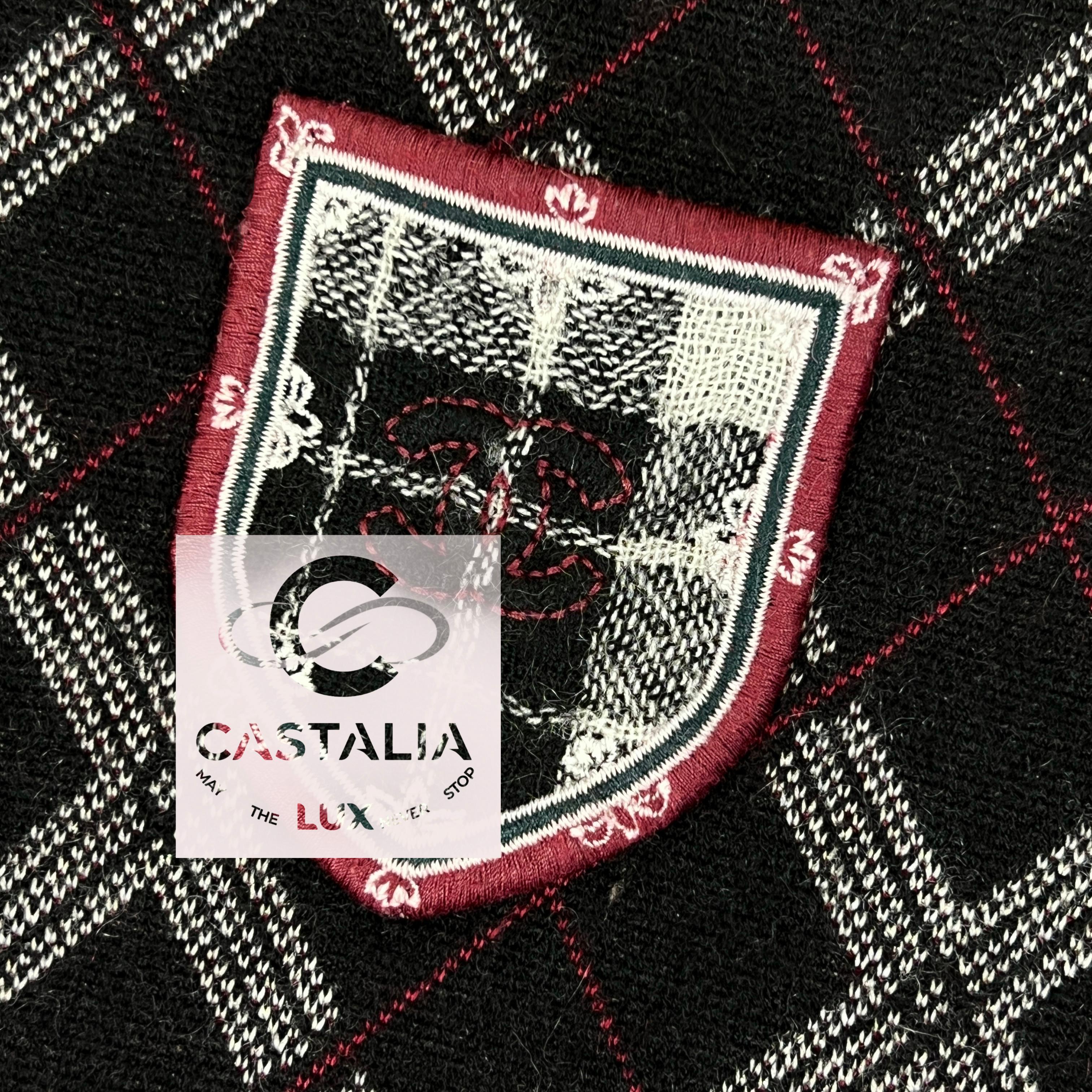 Women's or Men's Chanel New CC Patch Tartan Cashmere Dress 40 FR