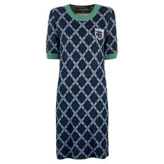 Chanel New CC Patch Tartan Cashmere Dress 40 FR