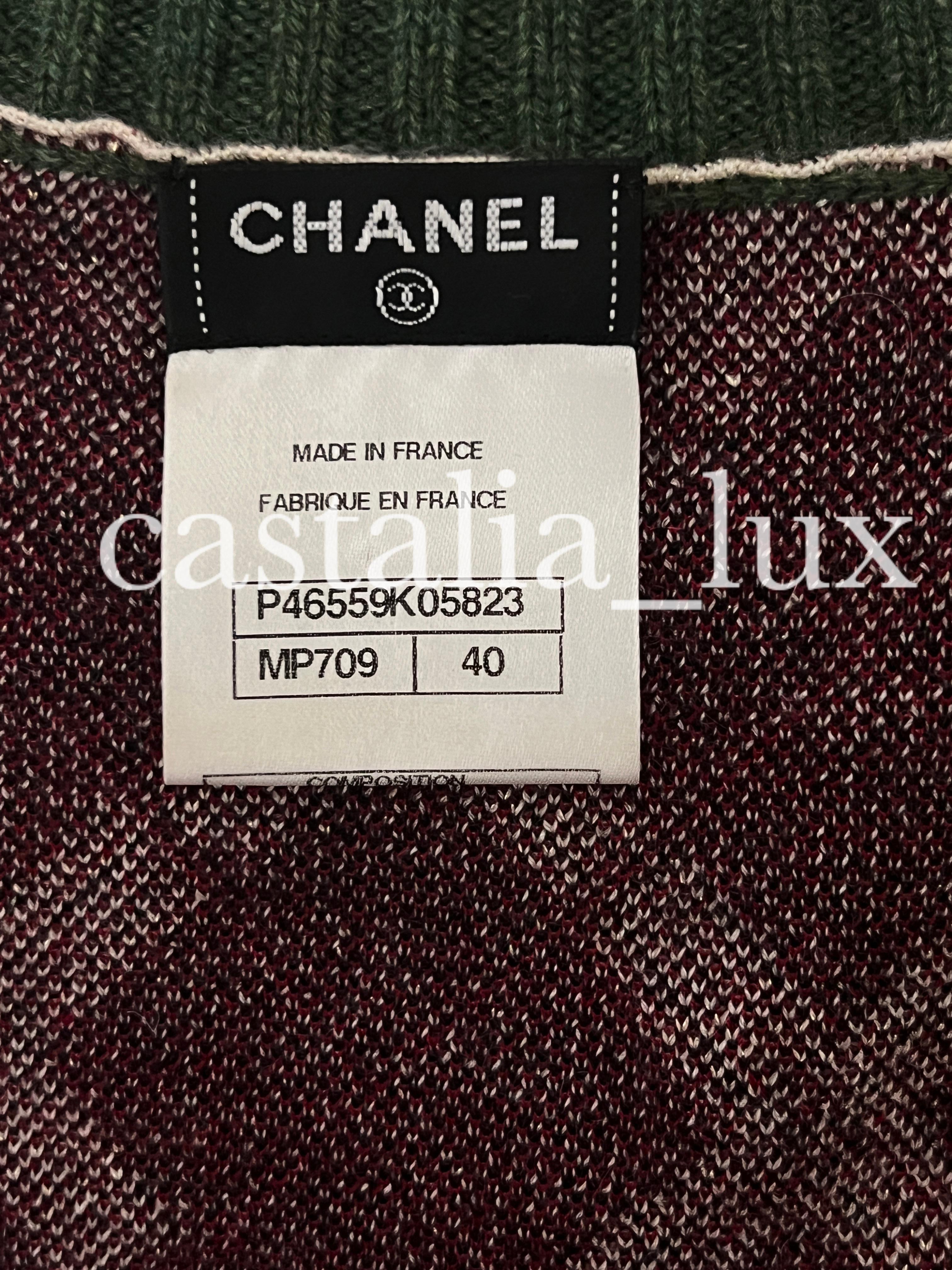 Chanel New CC Patch Tartan Cashmere Dress For Sale 4