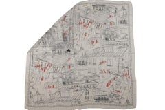 Chanel New "CC Roof" Shawl White Black