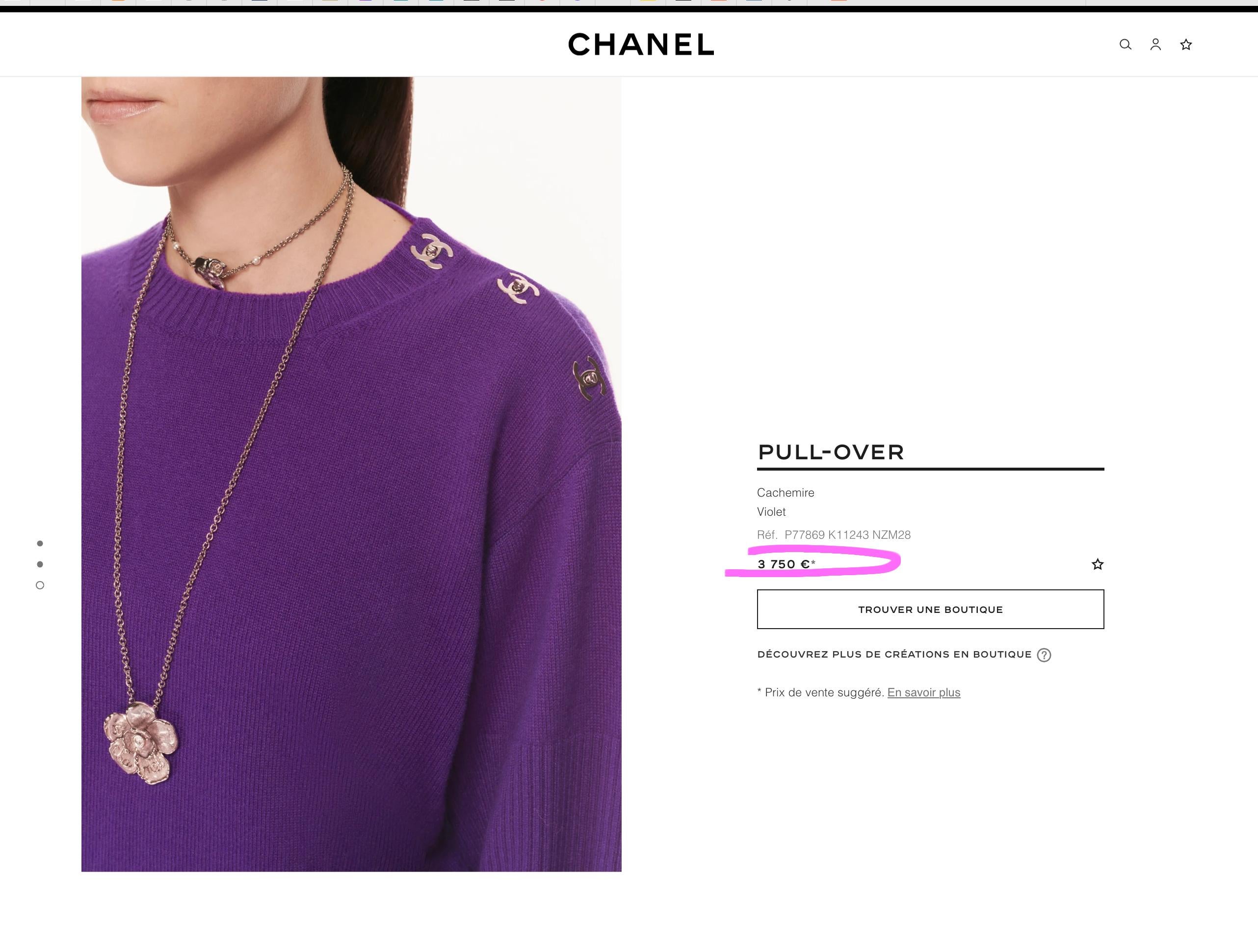Black Chanel New CC Turnlocks Burgundy Cashmere Jumper 36 FR For Sale