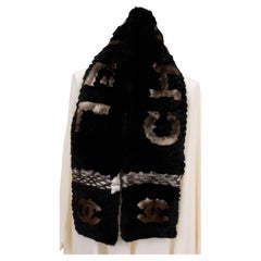 Chanel New Chincilla Orylag Fur CC Scarf