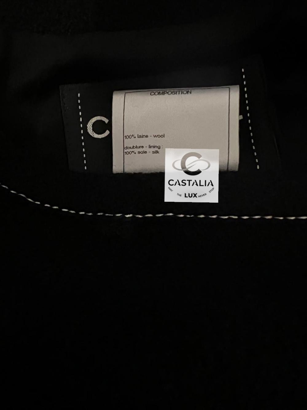 Chanel New Coco Brasserie Black Tweed Jacket 38 FR For Sale 13