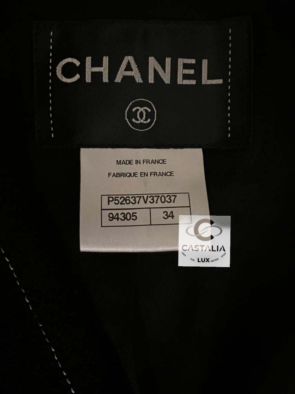 Chanel New Coco Brasserie Black Tweed Jacket 14