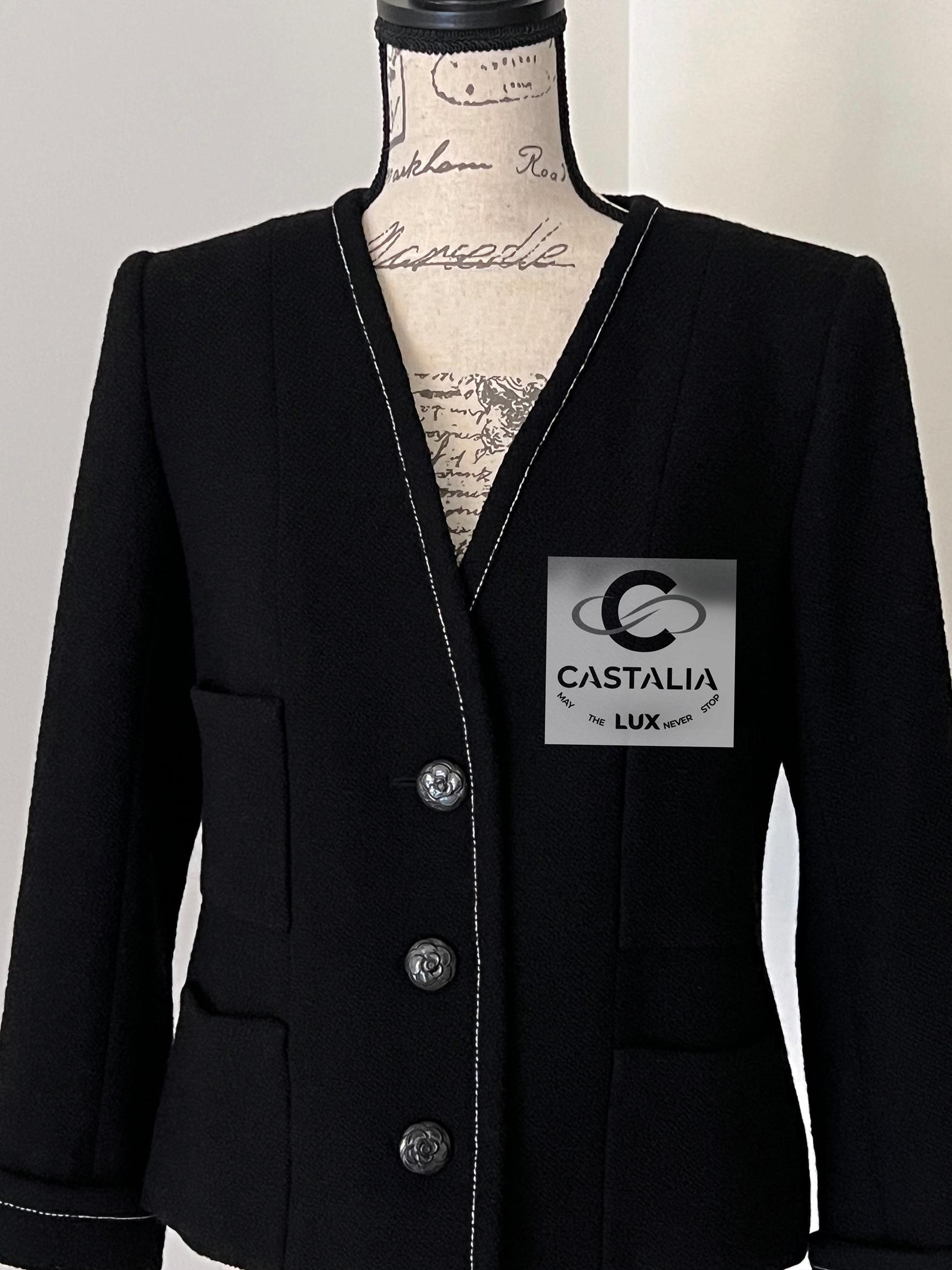 Chanel New Coco Brasserie Black Tweed Jacket 6