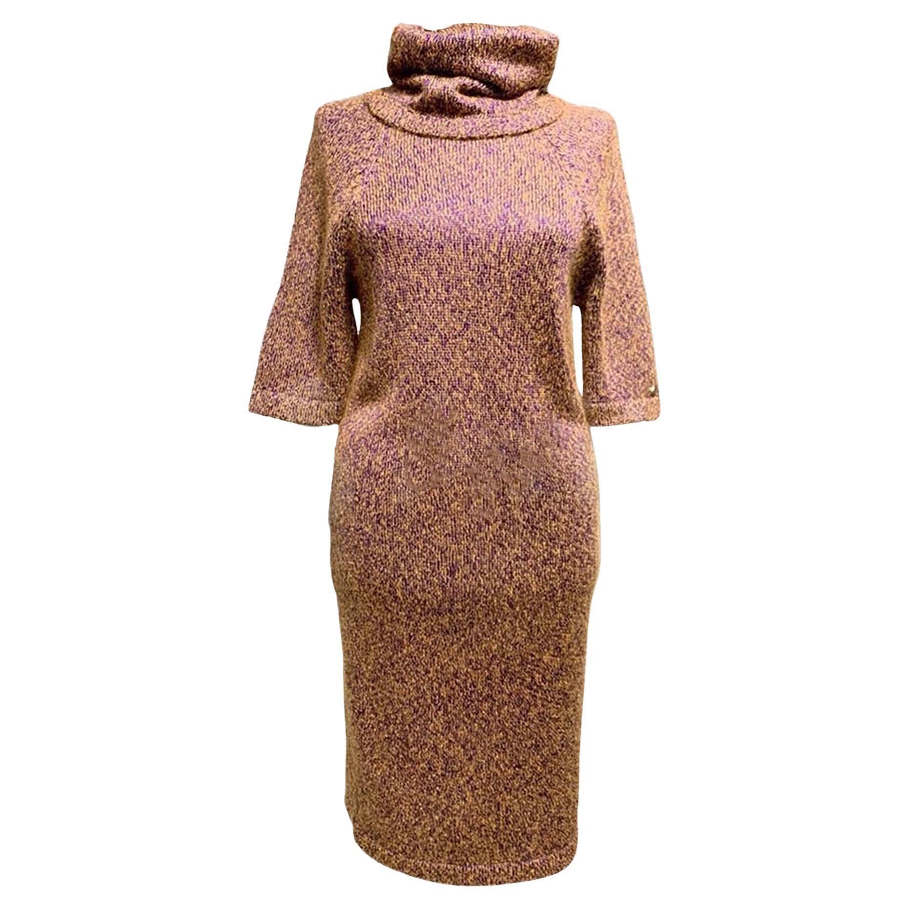 Chanel New Coco Brasserie Luxurious Silk Knit Dress