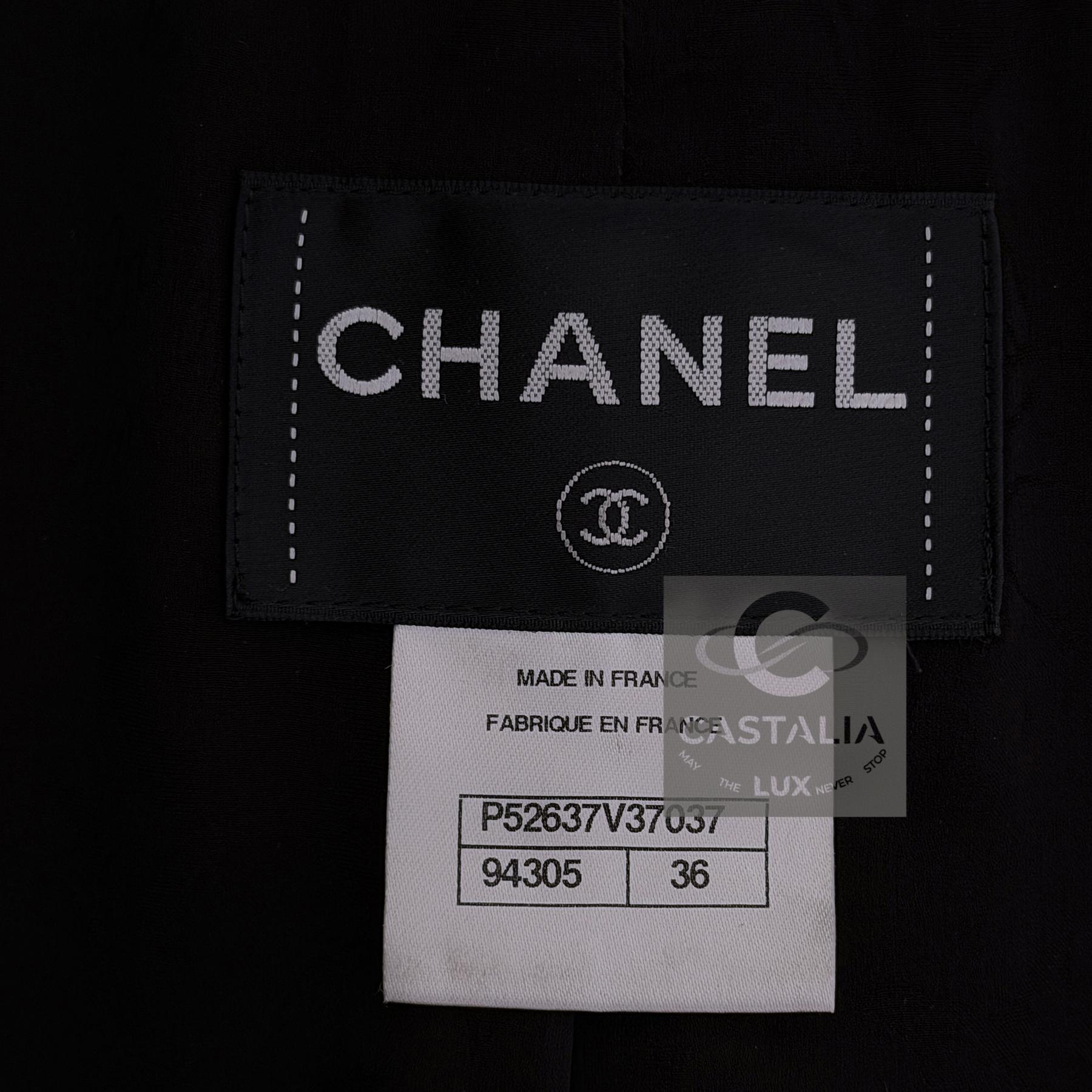 CHANEL New COCO Brasserie Timeless Black Tweed Jacket 36 FR en vente 15