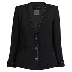 CHANEL New COCO Brasserie Timeless Black Tweed Jacket 36 FR