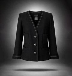 CHANEL New COCO Brasserie Timeless Black Tweed Jacket 36 FR
