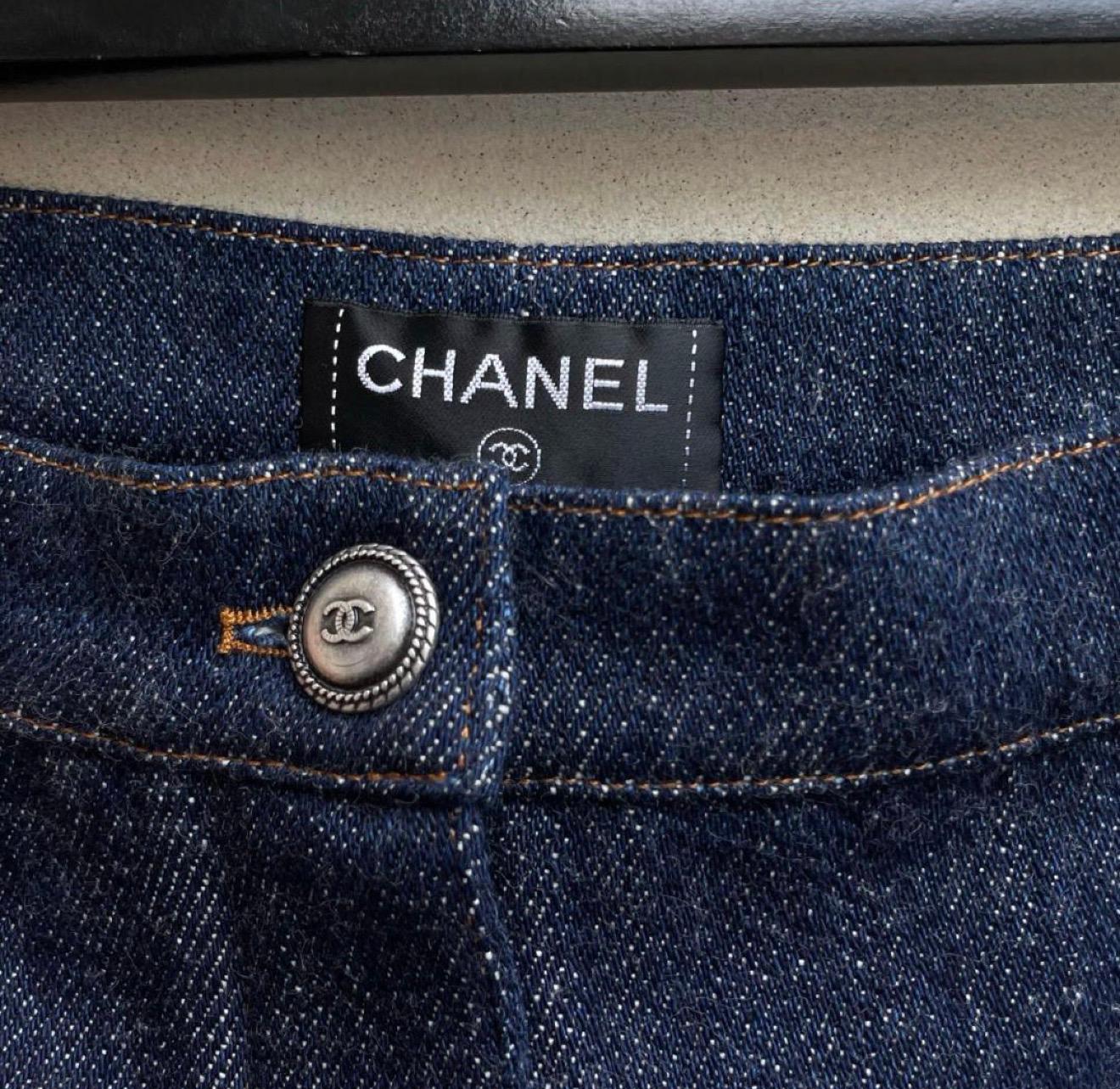 CHANEL New COCO Gabrielle Stickerei Jeans 36 FR für Damen oder Herren im Angebot
