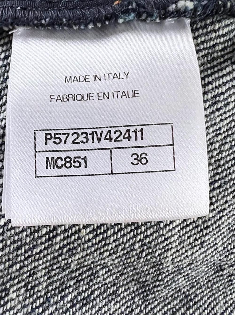 CHANEL New COCO Gabrielle Stickerei Jeans 36 FR im Angebot 2