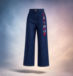 CHANEL New COCO Gabrielle Embroidery Jeans 36 FR