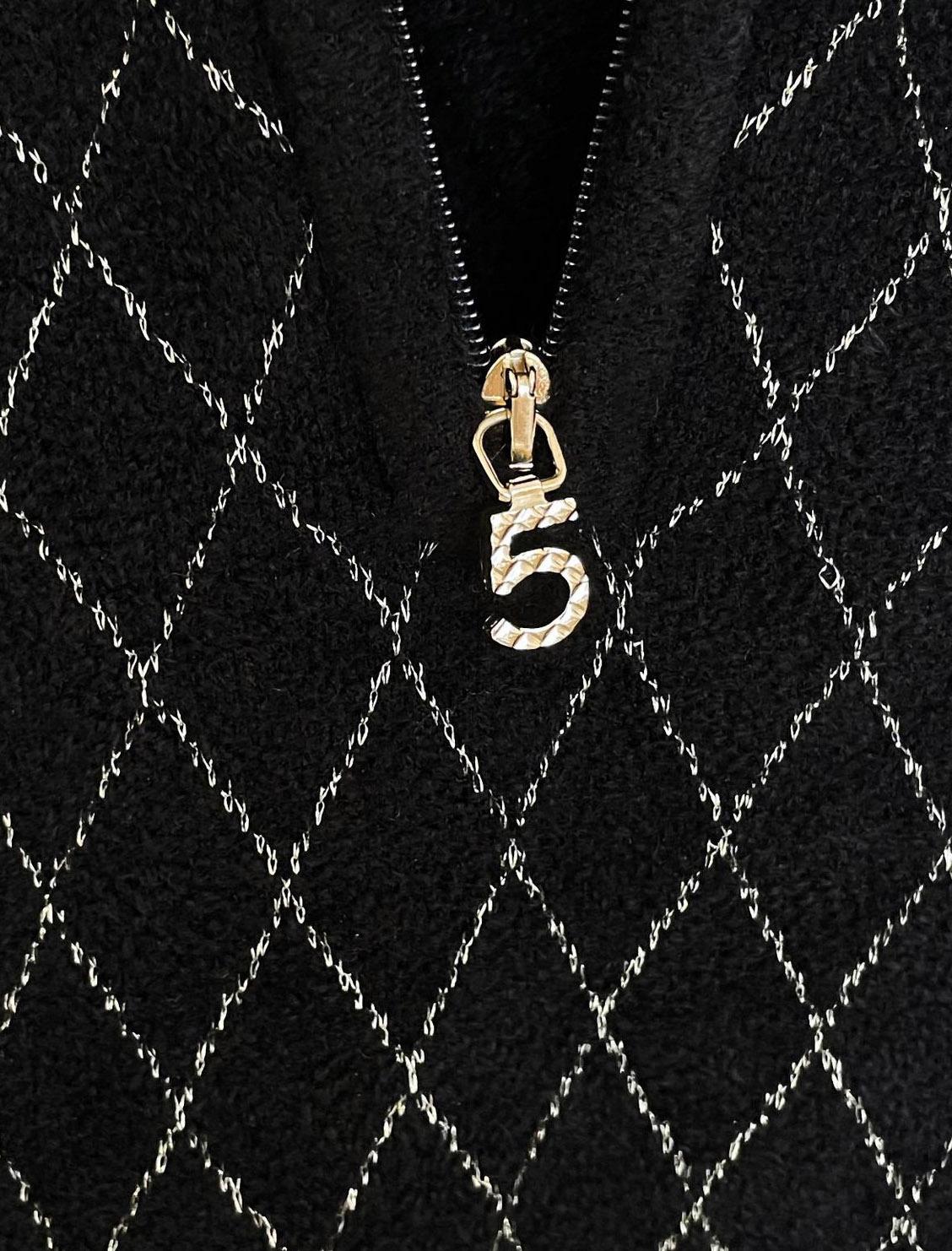 Chanel New Coco Neige Jewel Buttons Quilted Velvety Dress In New Condition In Dubai, AE