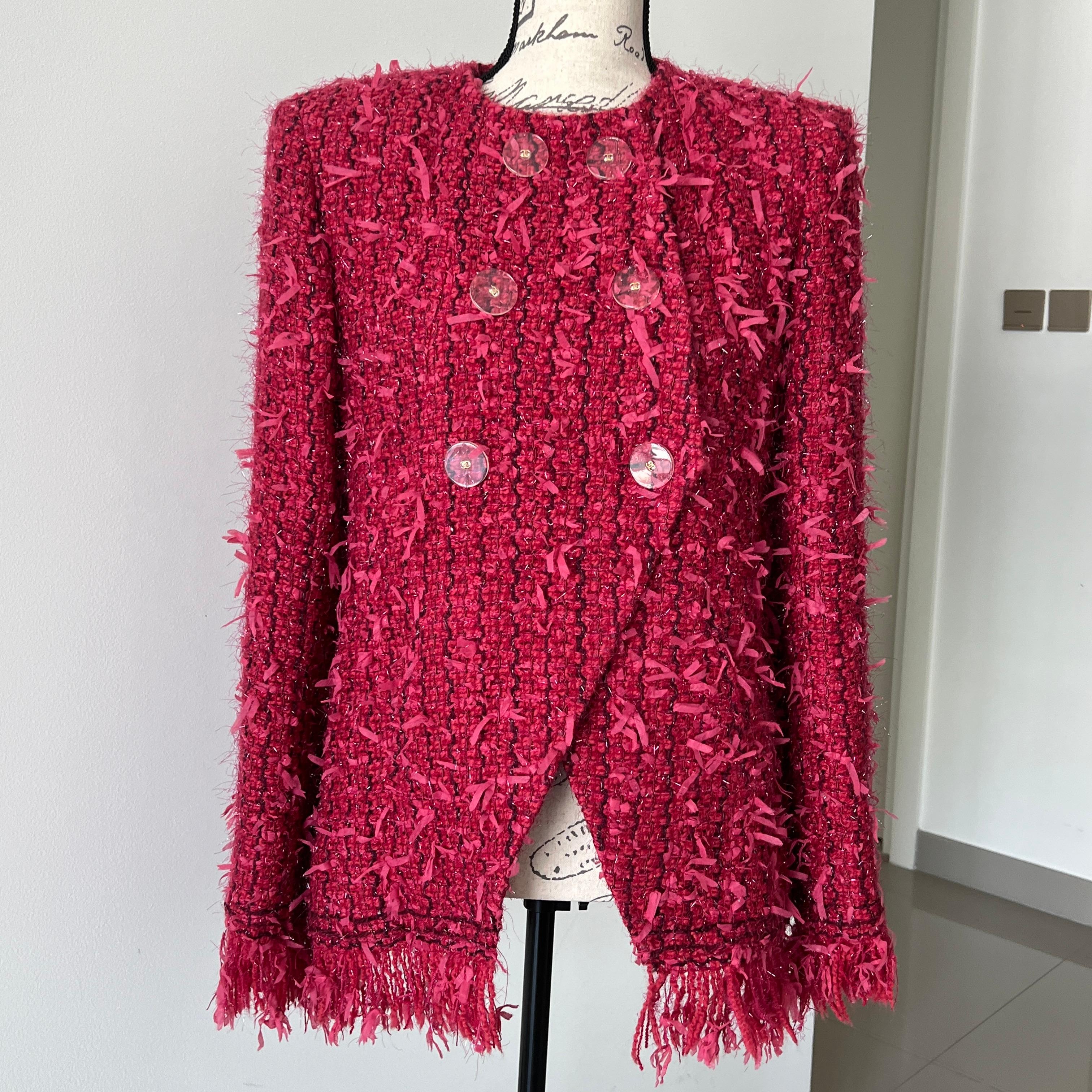 Chanel New Cosmopolite Ribbon Tweed Jacket 10