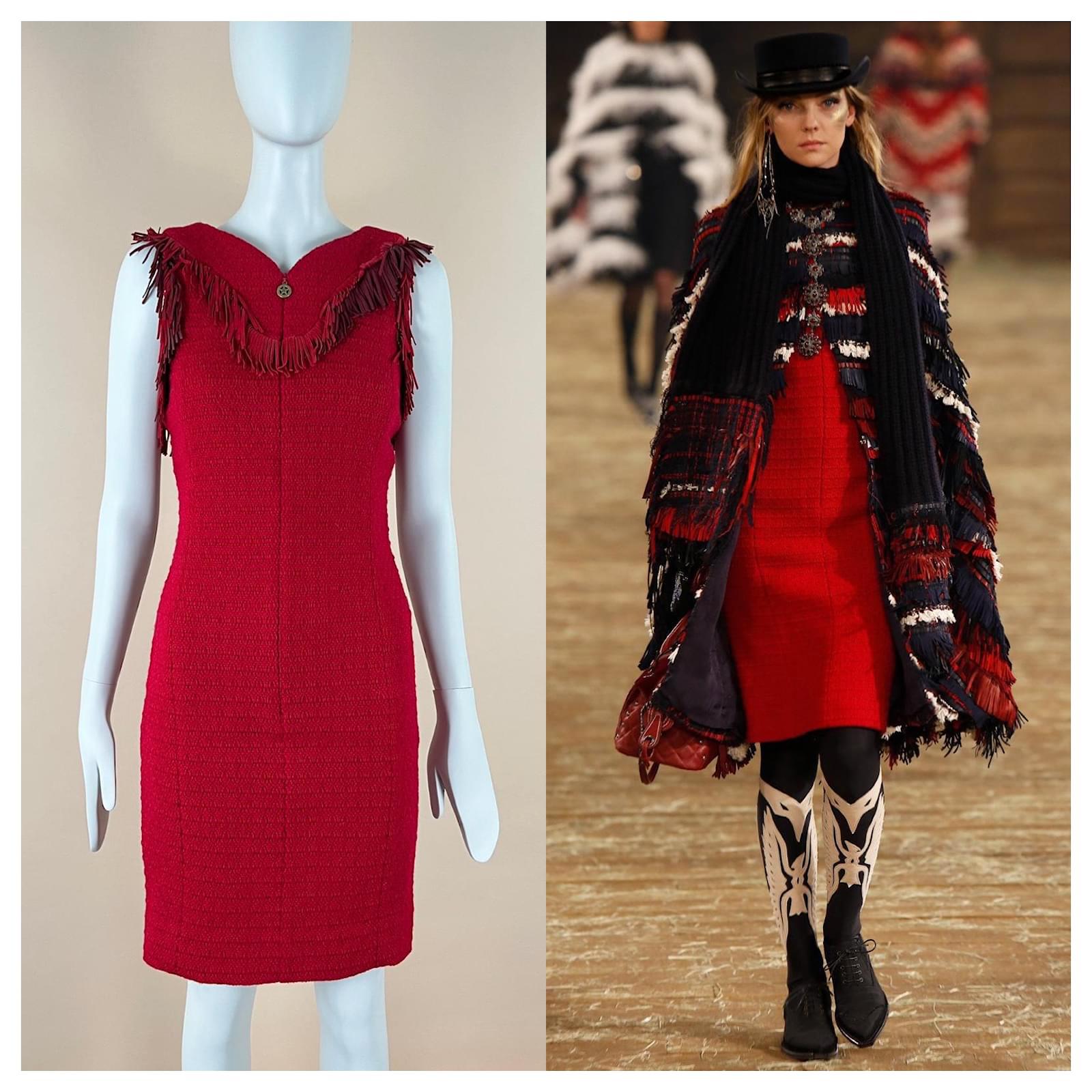 Women's or Men's Chanel New Dallas Collection Runway Tweed Dress