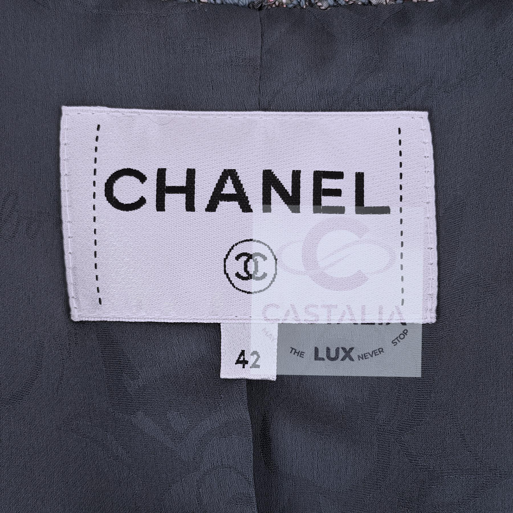 Chanel Nuovo Rinascimento Digitale Giacca in tweed blu 42 FR in vendita 14