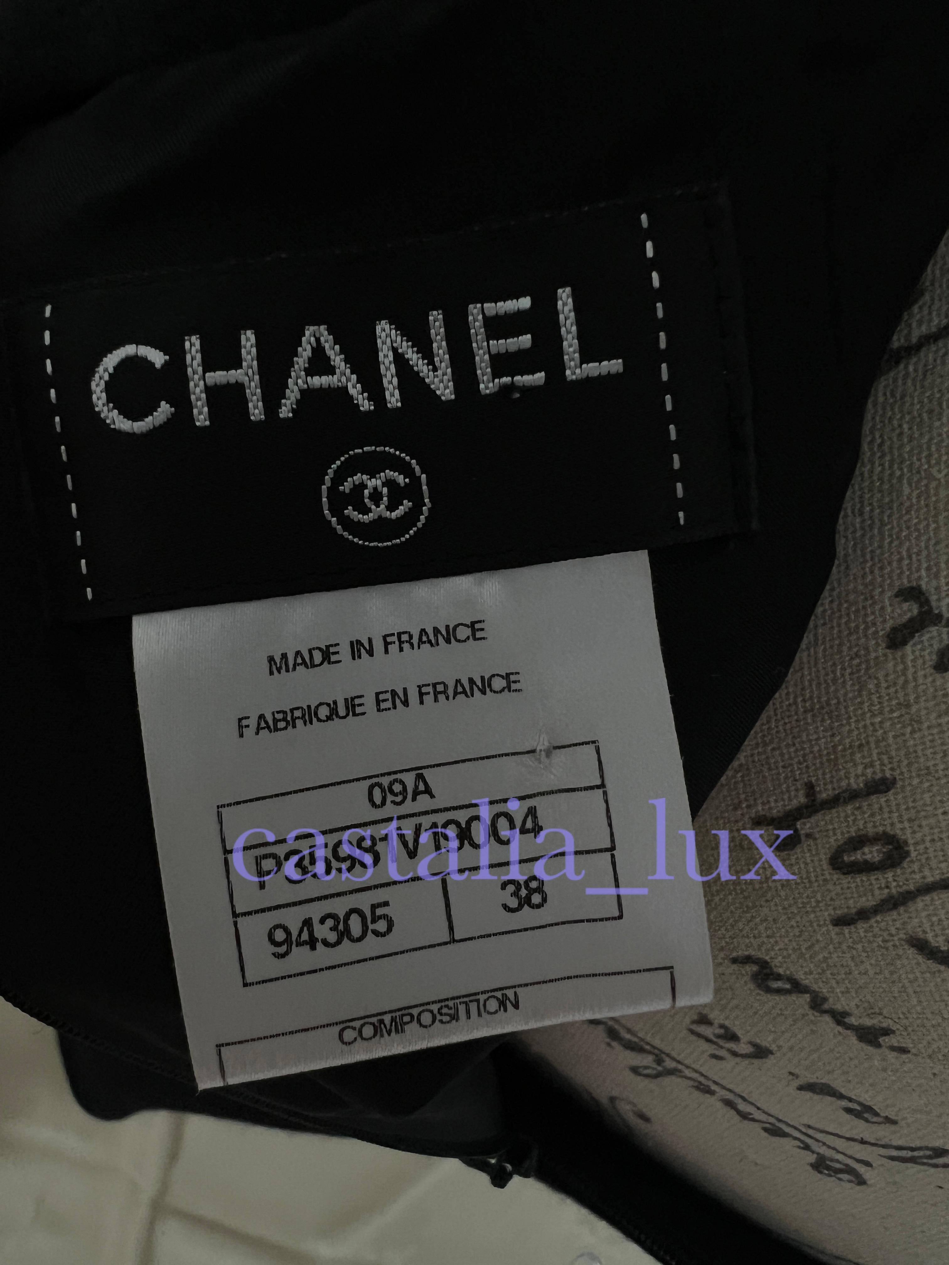 Chanel New Eagle Charm Black Pencil Skirt For Sale 8