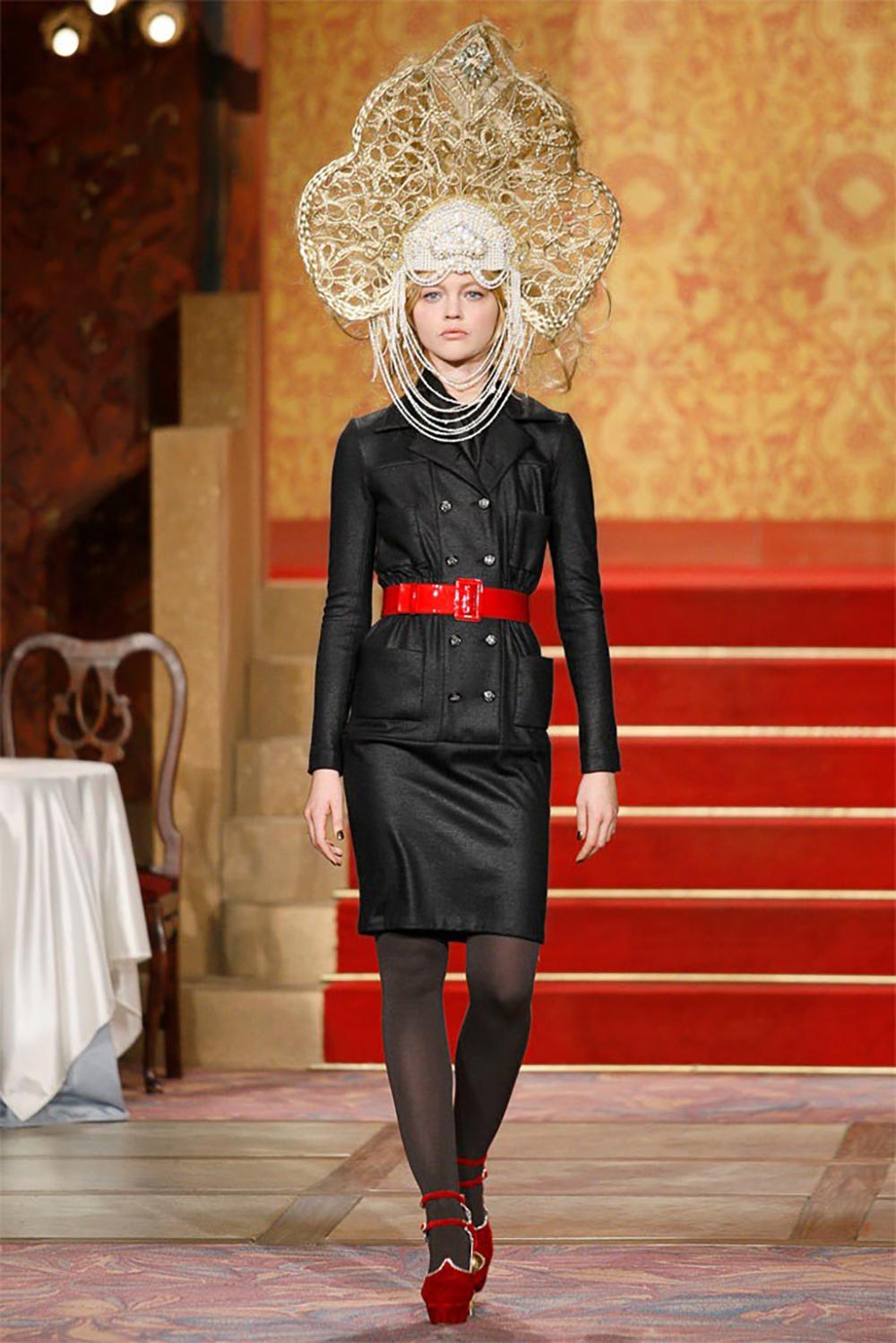 Women's or Men's Chanel New Eagle Charm Black Pencil Skirt For Sale