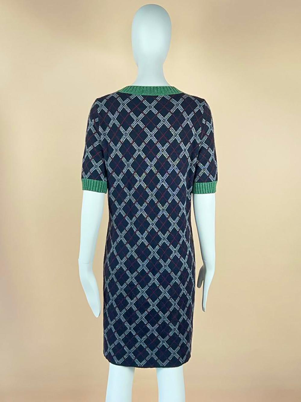 Chanel New Edinburgh Tartan Cashmere Dress For Sale 1